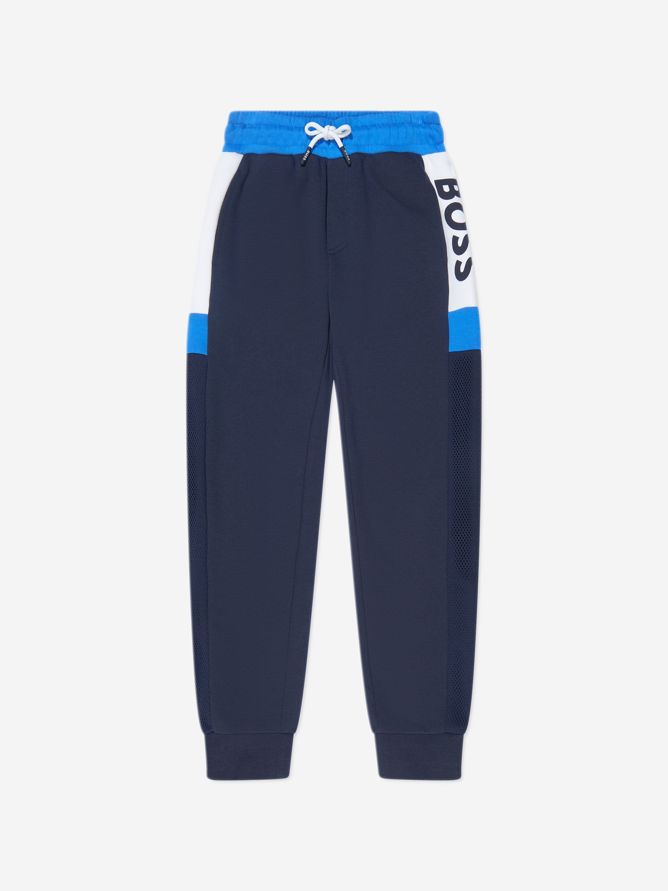 BOSS Boys Logo Joggers in Navy