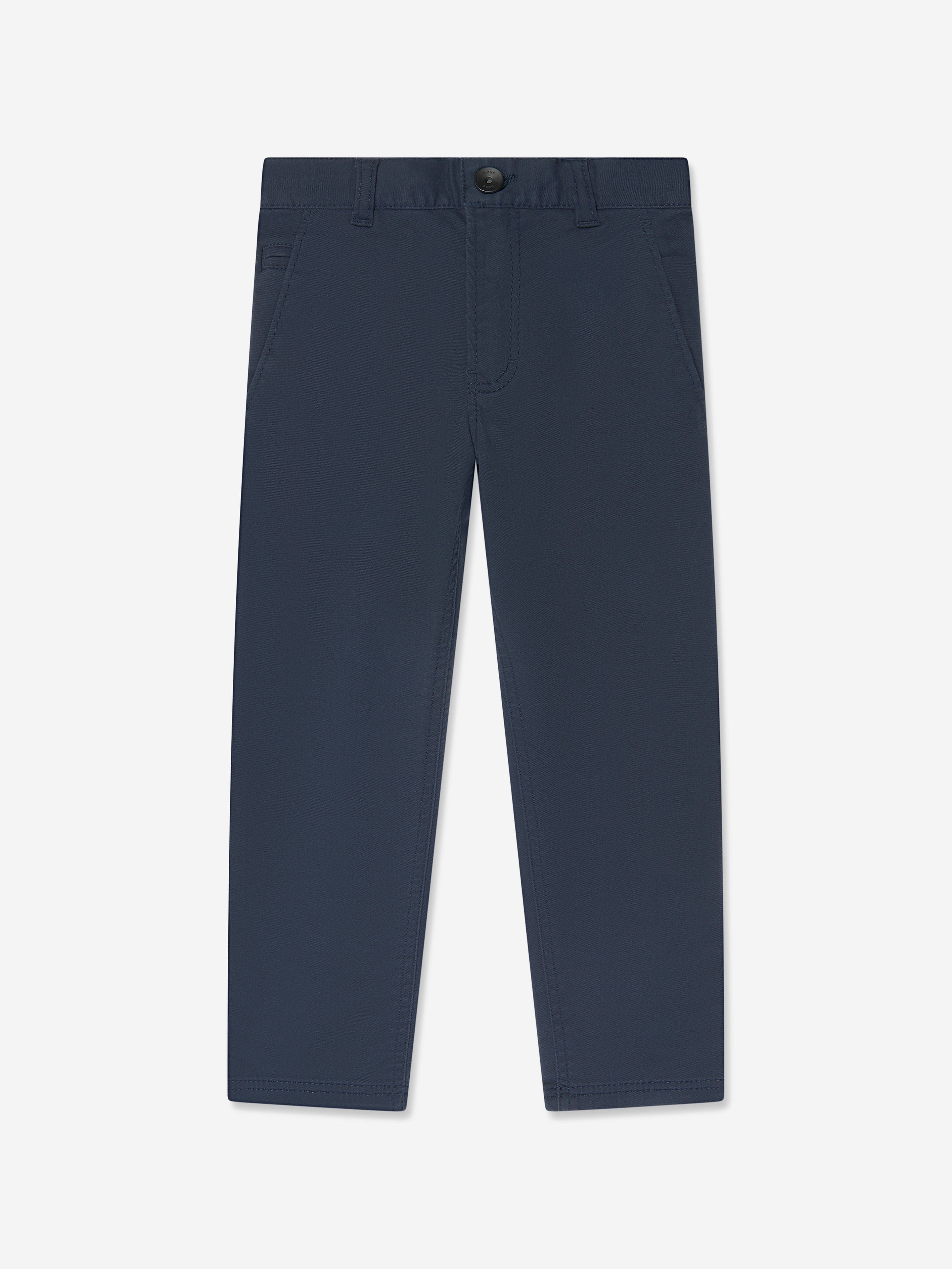 BOSS Boys Slim Fit Trousers in Navy