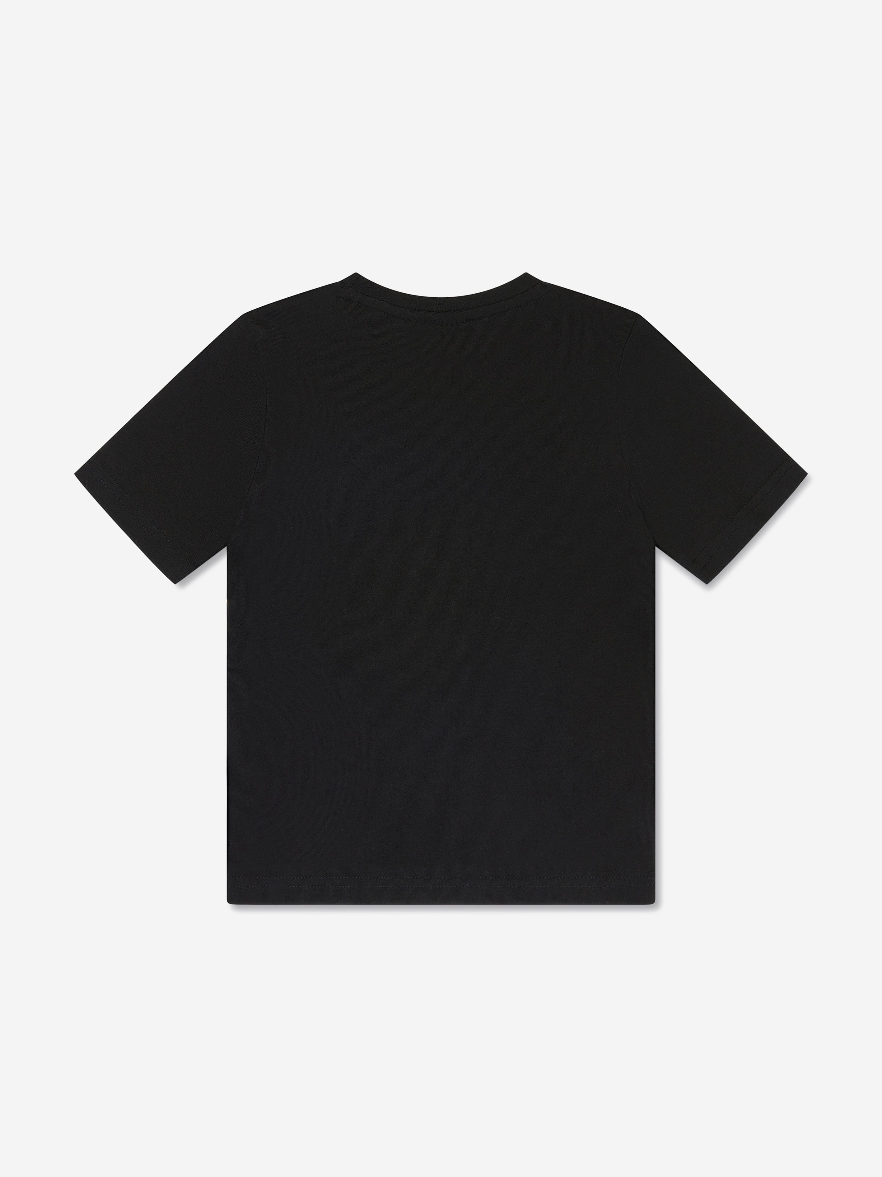 BOSS Boys Logo Print T-Shirt in Black