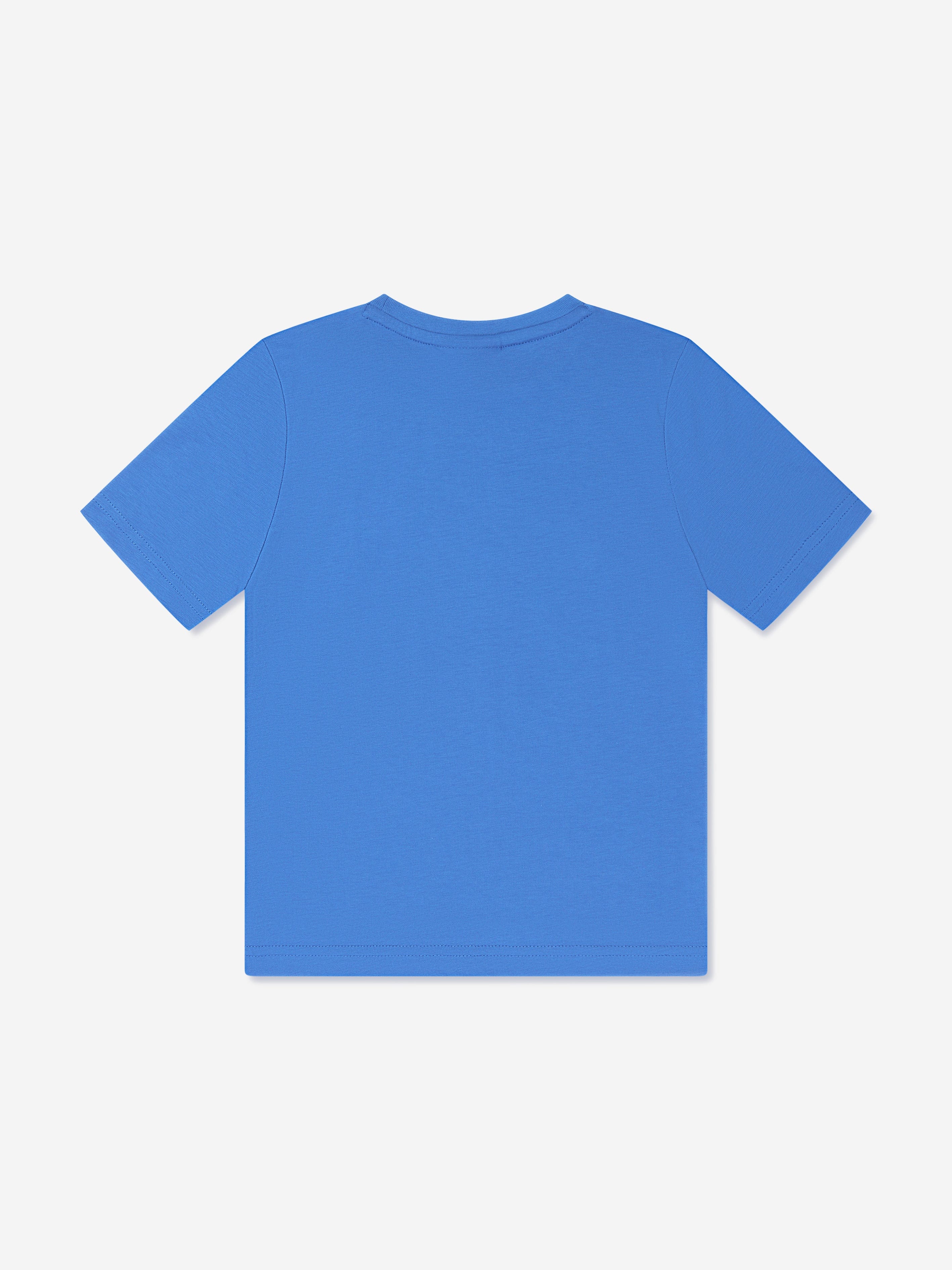 BOSS Boys Logo Print T-Shirt in Blue