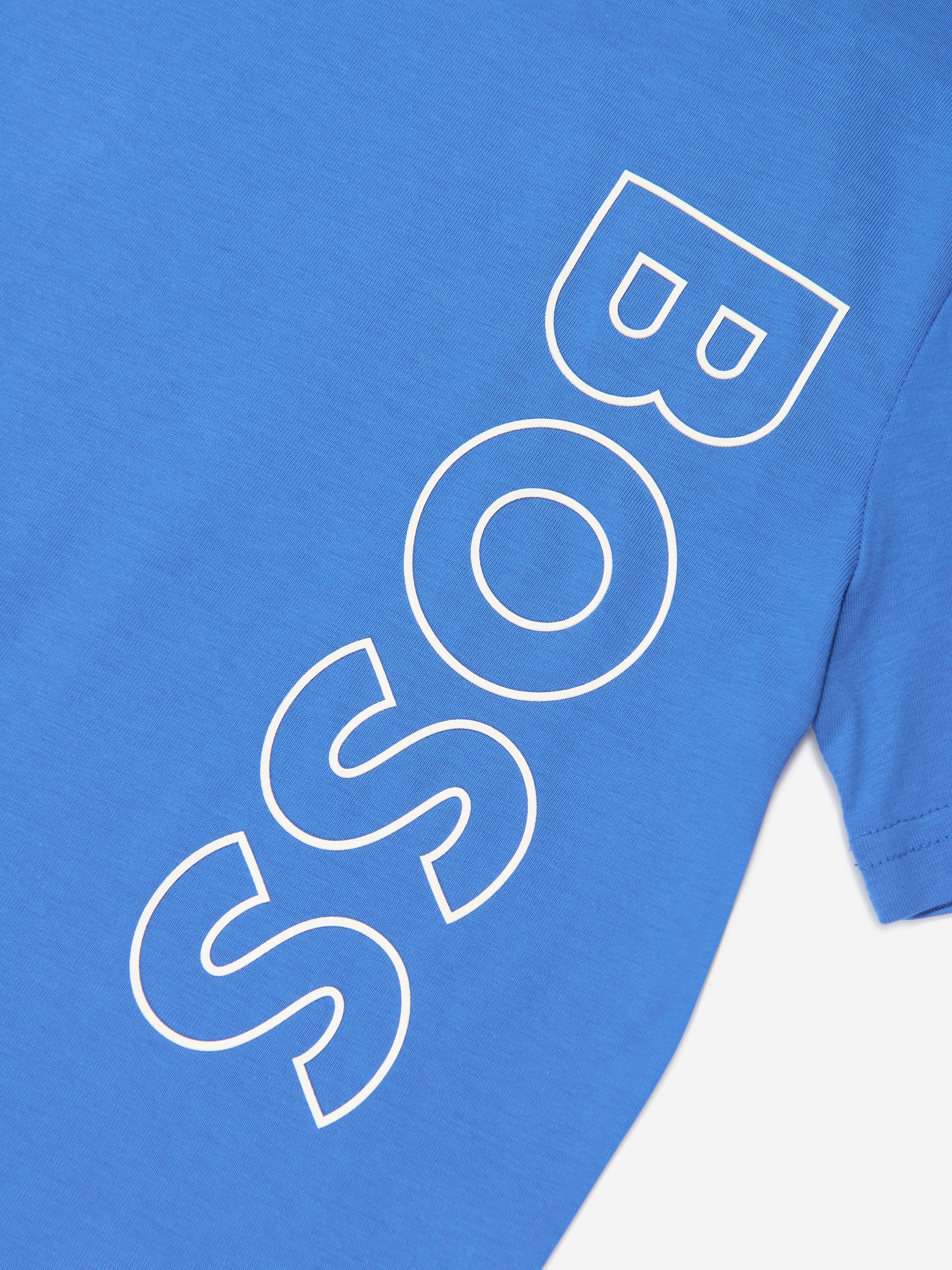 BOSS Boys Logo Print T-Shirt in Blue