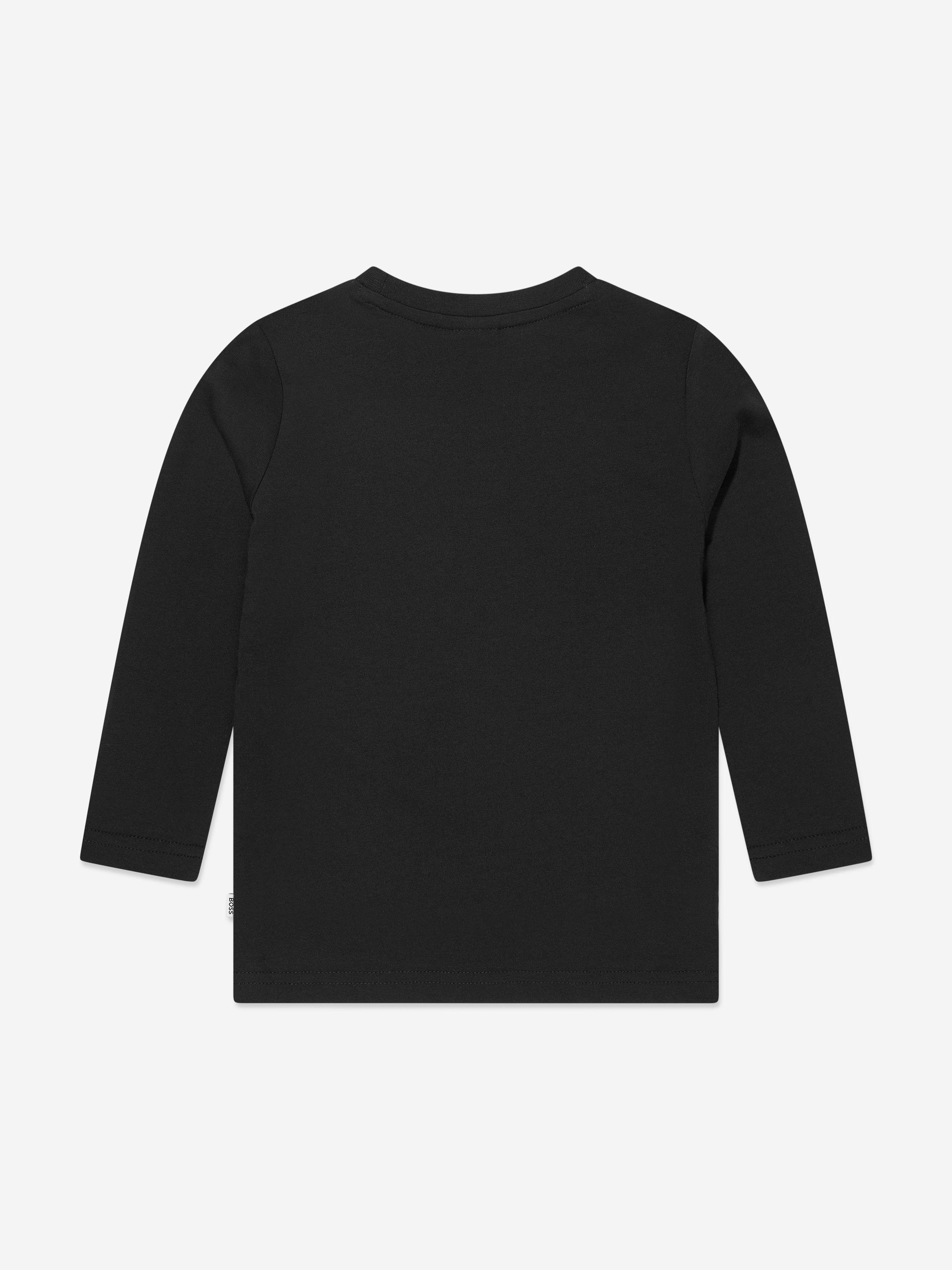 BOSS Boys Long Sleeve T-Shirt in Black