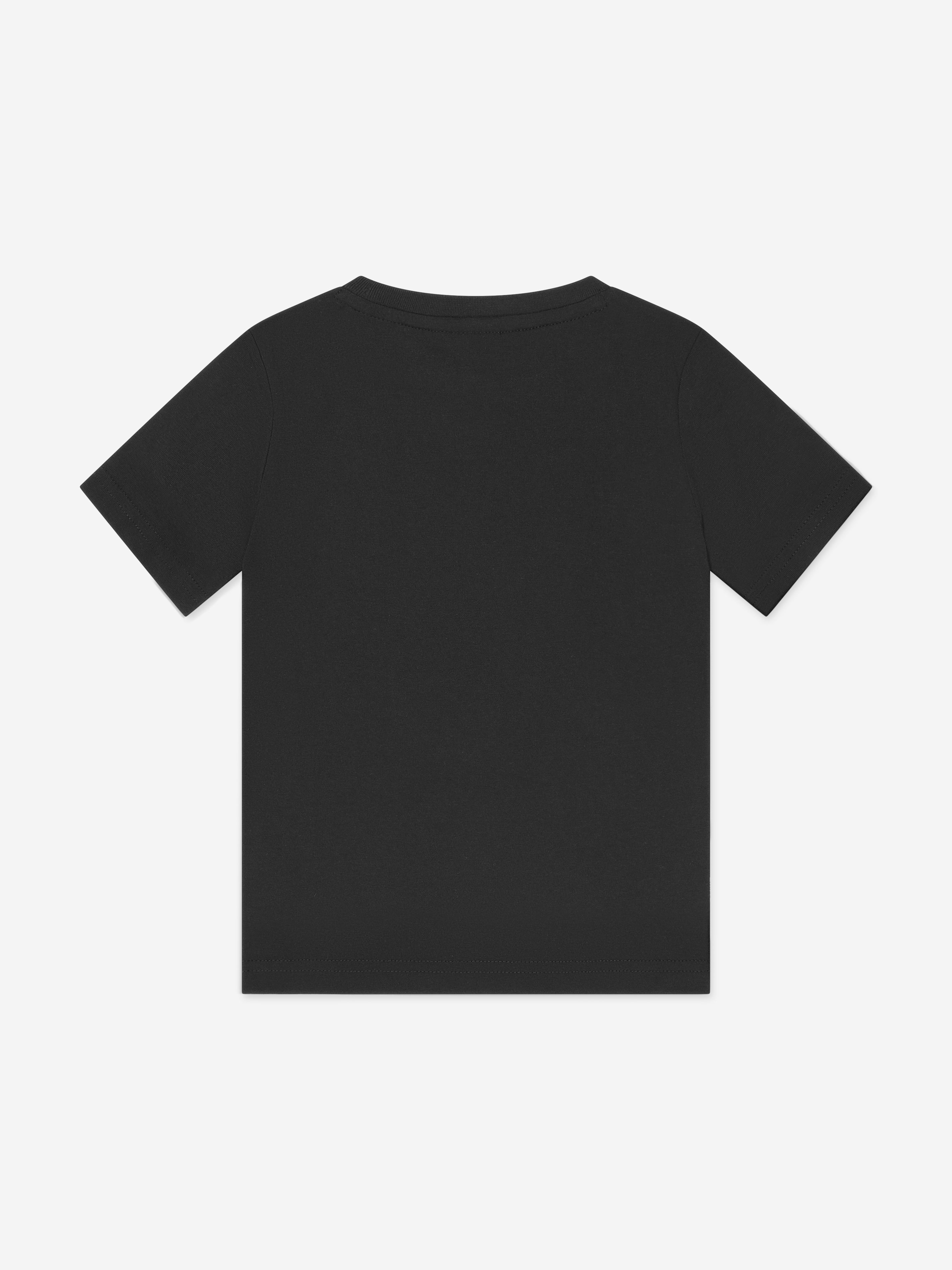 BOSS Boys Logo Print T-Shirt in Black