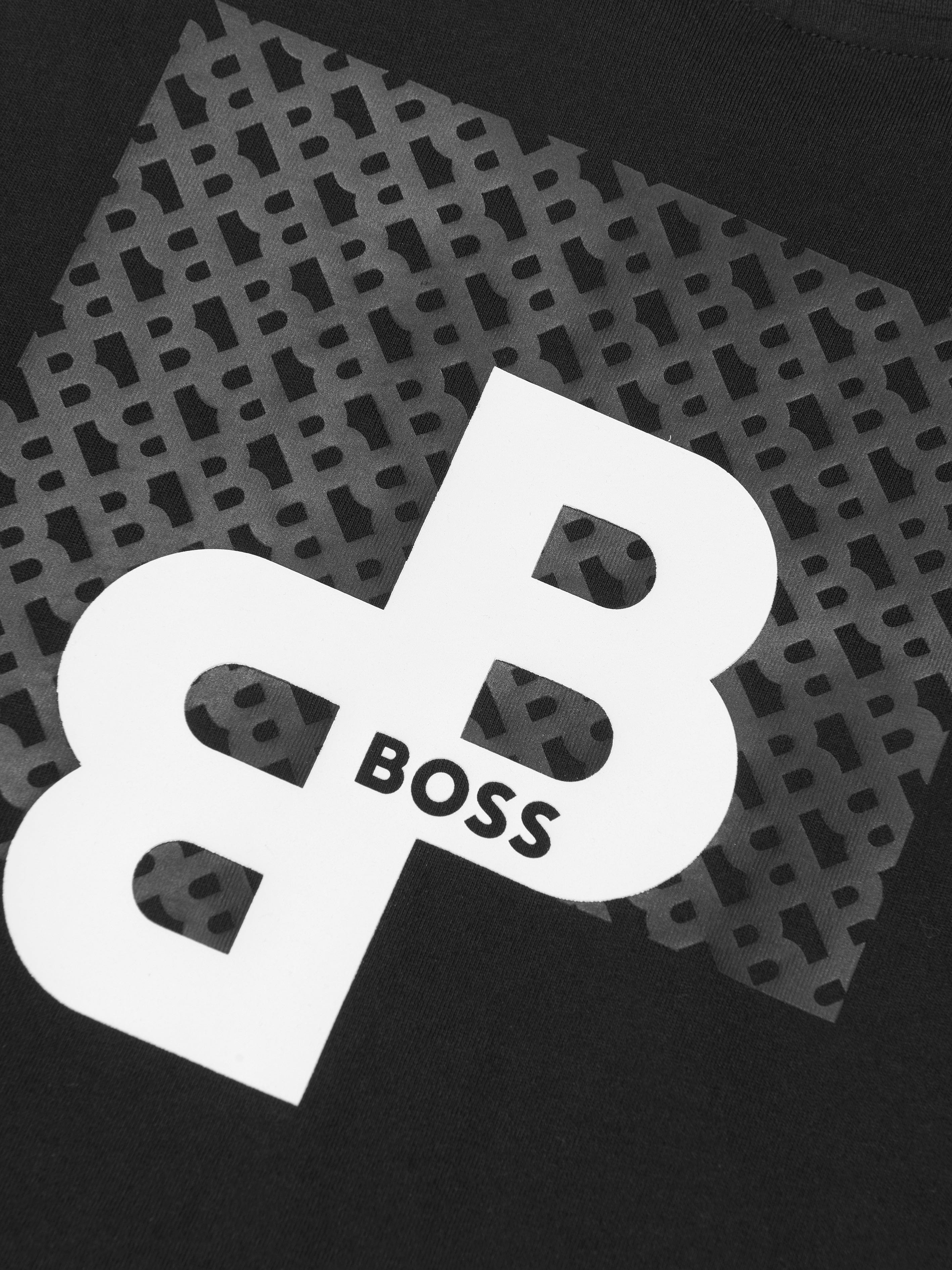 BOSS Boys Logo T-Shirt in Black