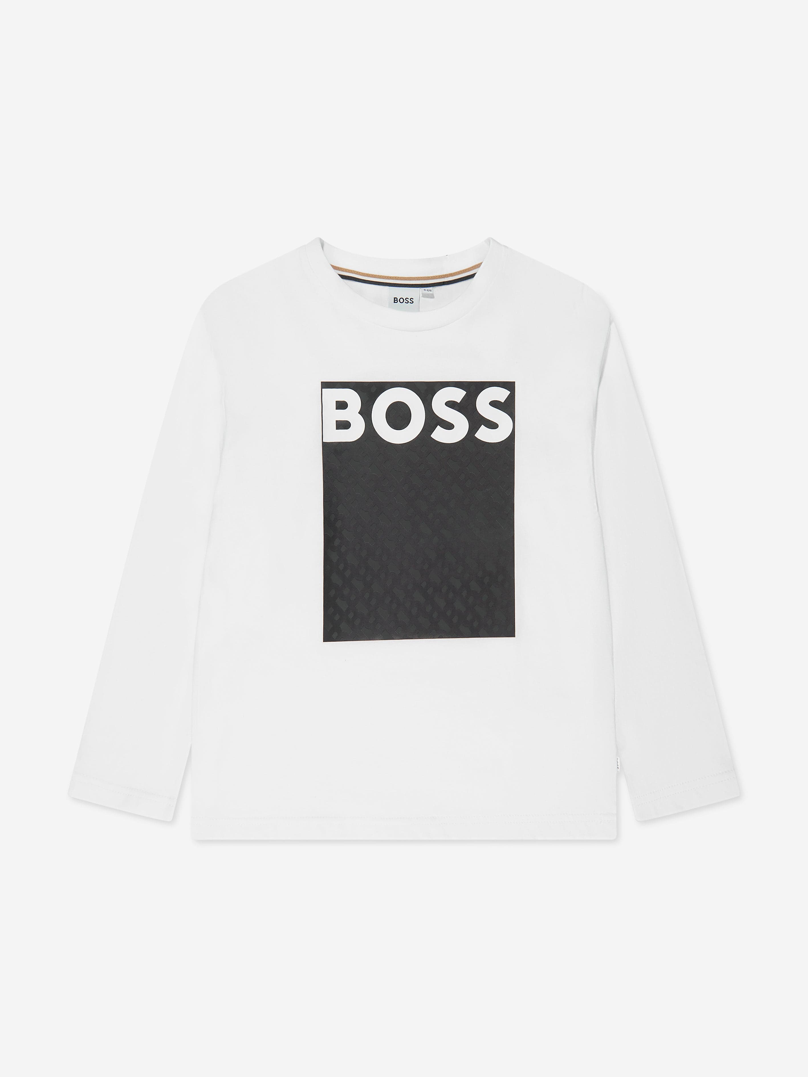 BOSS Boys Long Sleeve T-Shirt in White