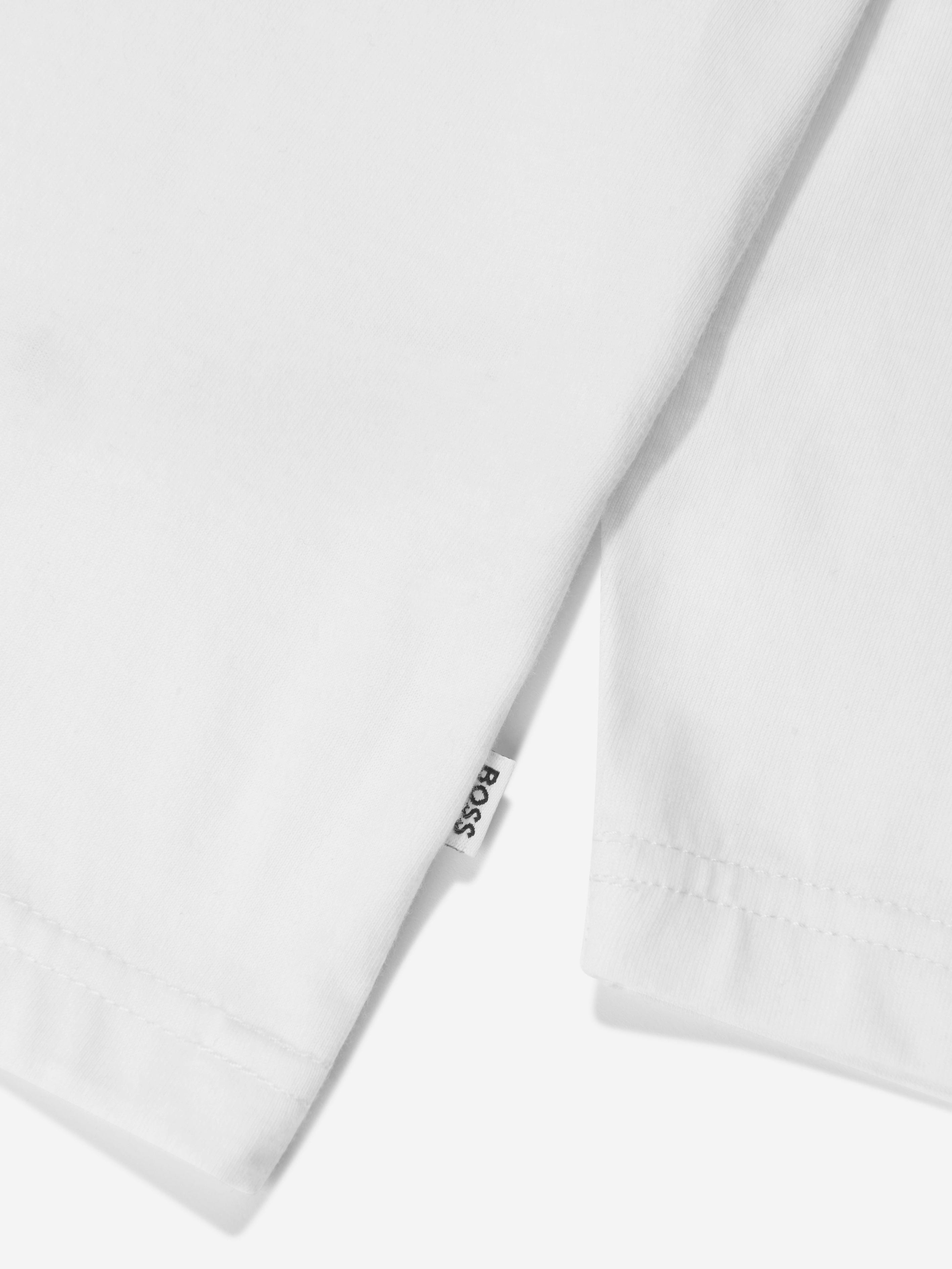 BOSS Boys Long Sleeve T-Shirt in White