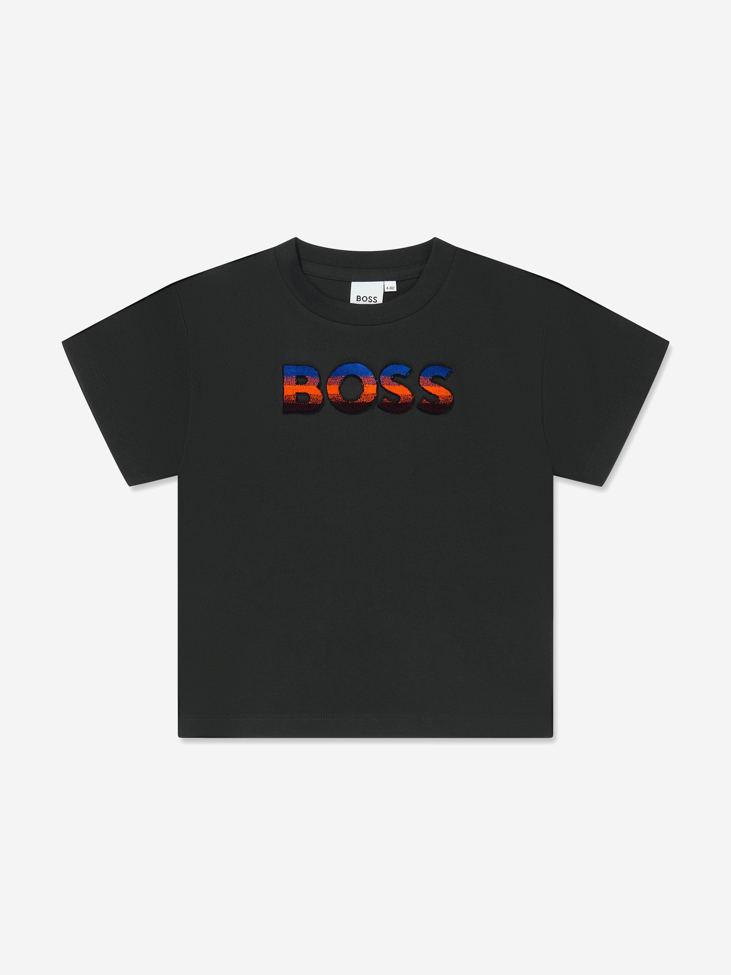 BOSS Boys Logo T-Shirt in Black