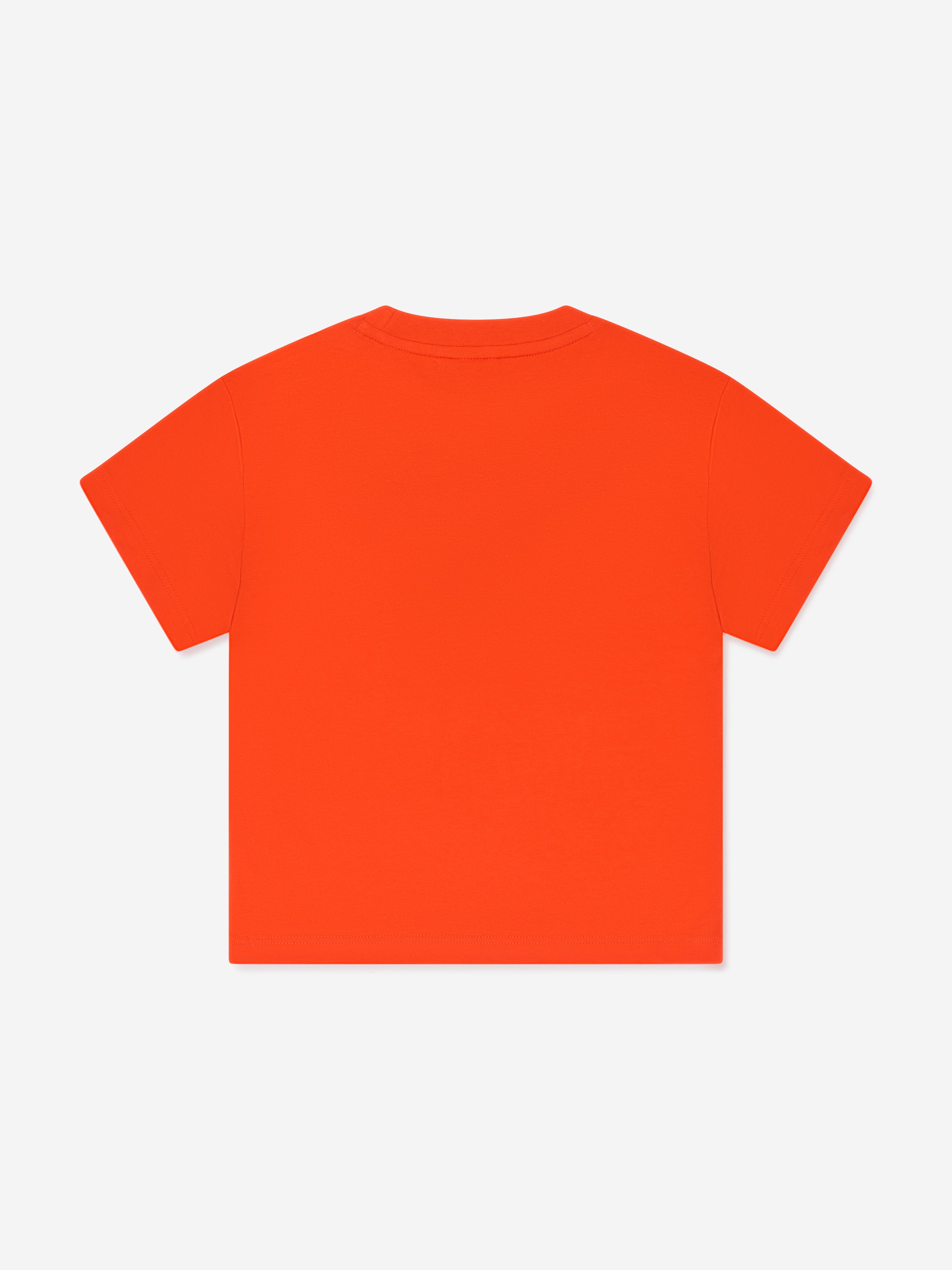 BOSS Boys Logo T-Shirt in Orange