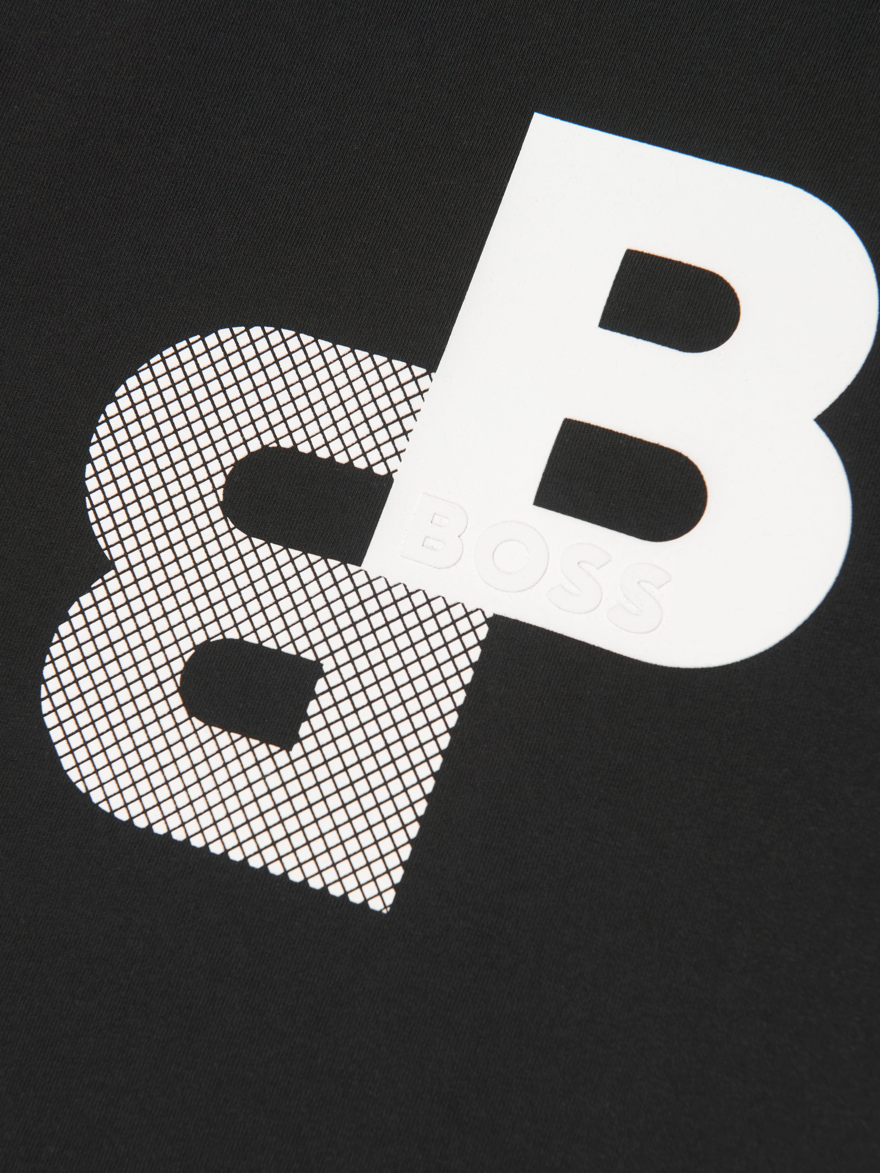 BOSS Boys Monogram Logo T-Shirt in Black