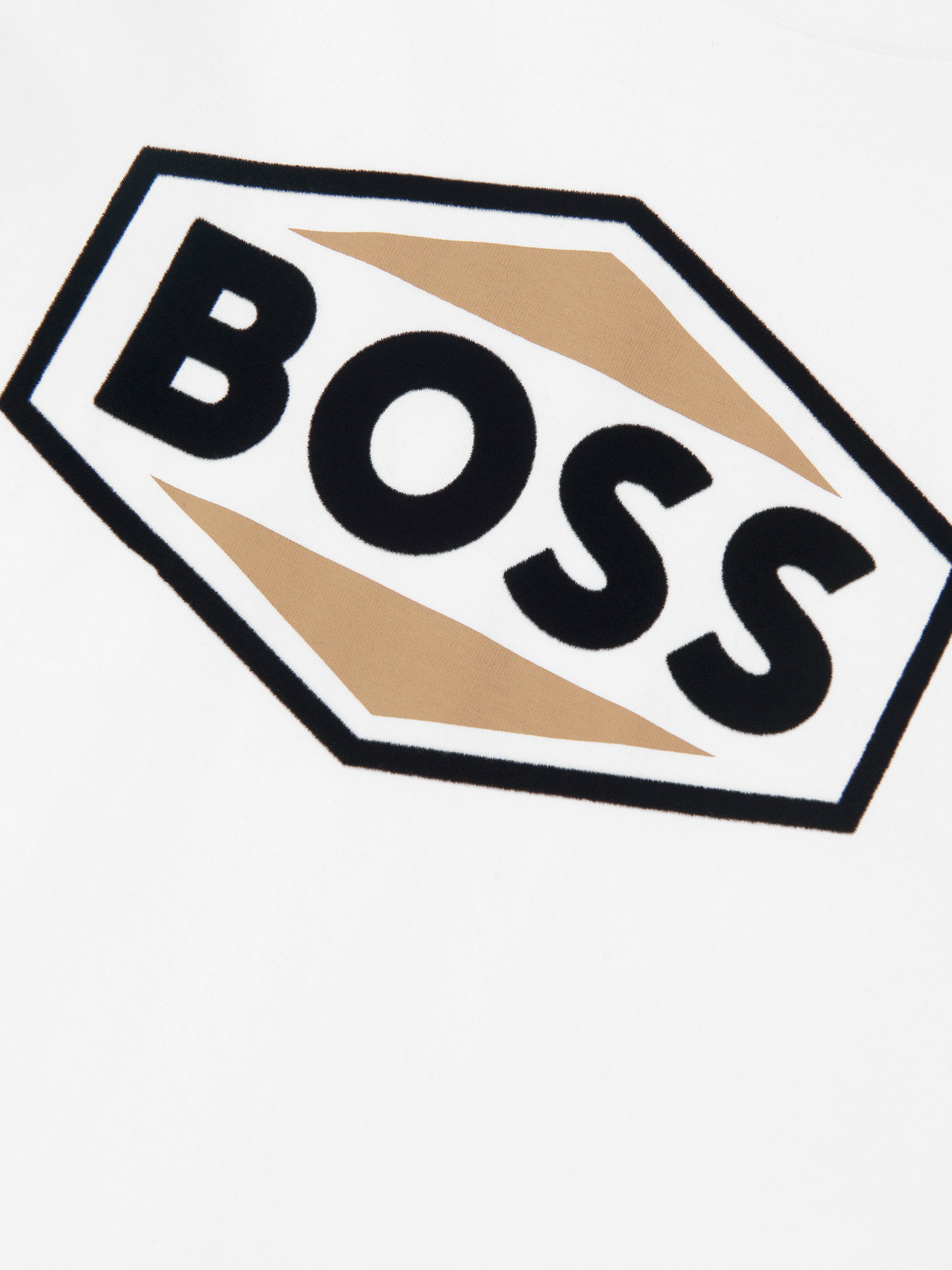 BOSS Boys Long Sleeve T-Shirt in White