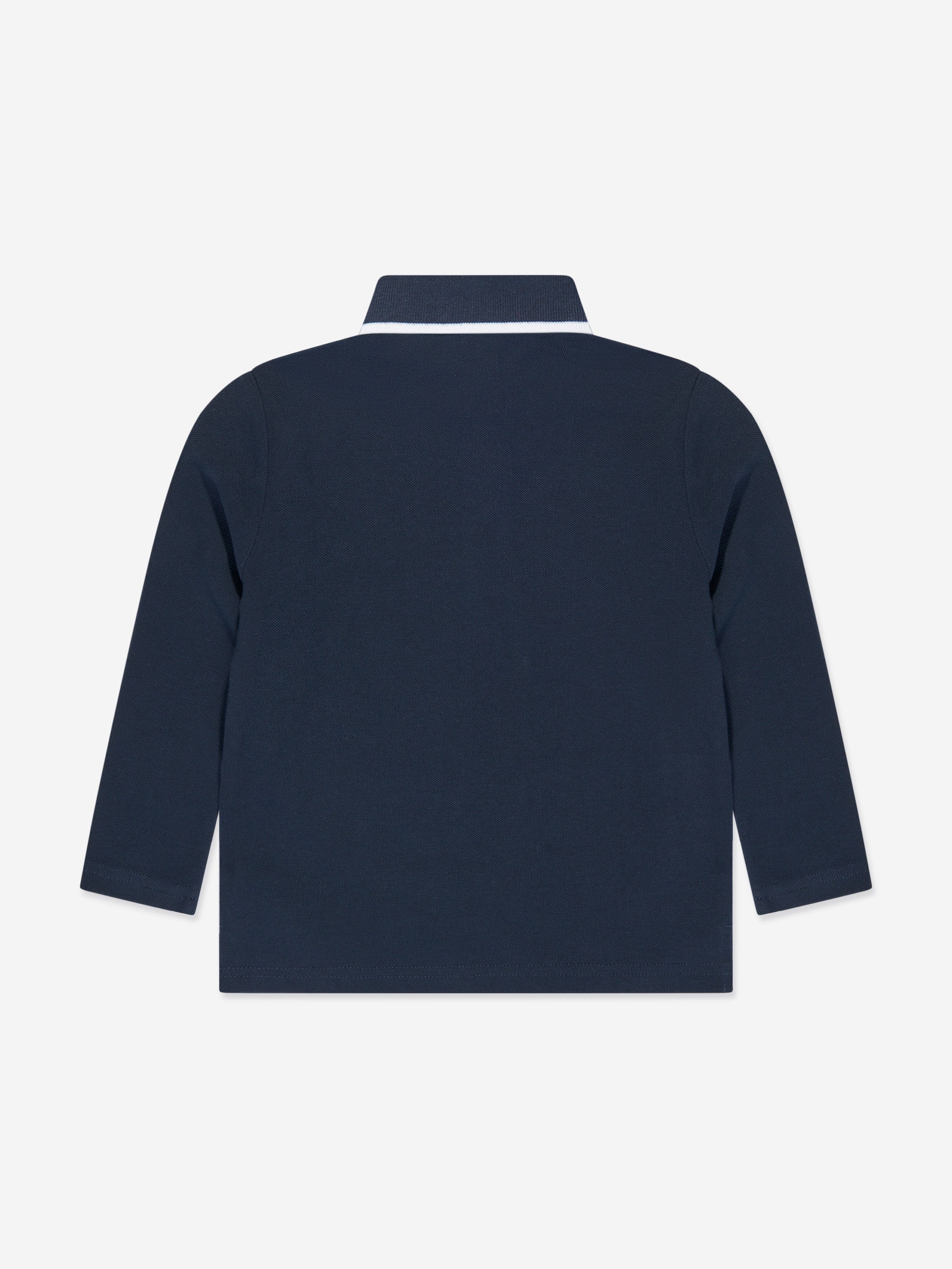 BOSS Boys Long Sleeve Polo Shirt in Navy