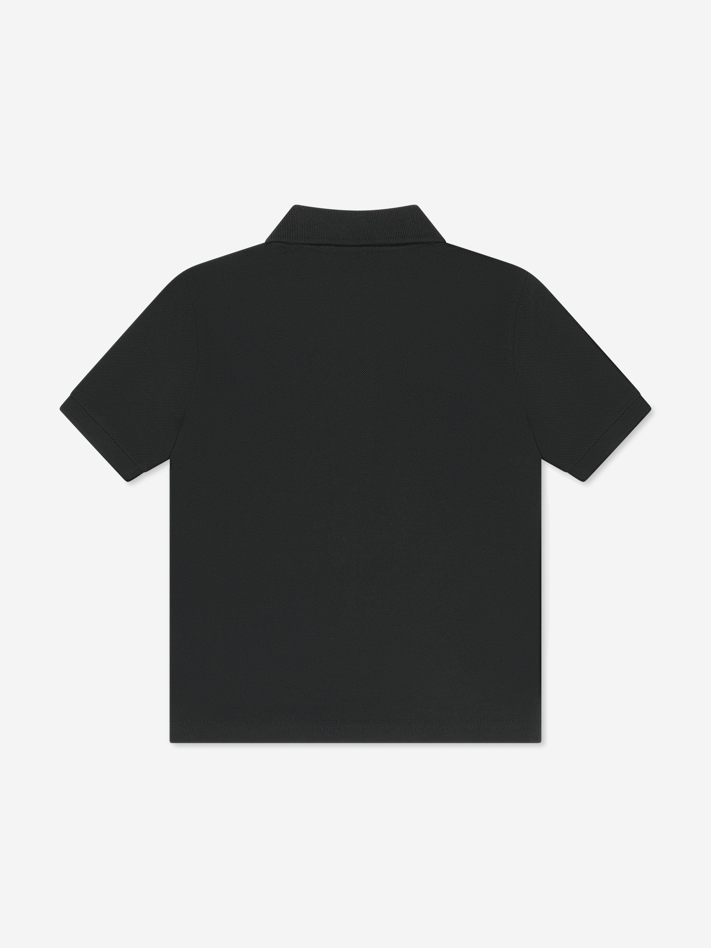 BOSS Boys Logo Polo Shirt in Black