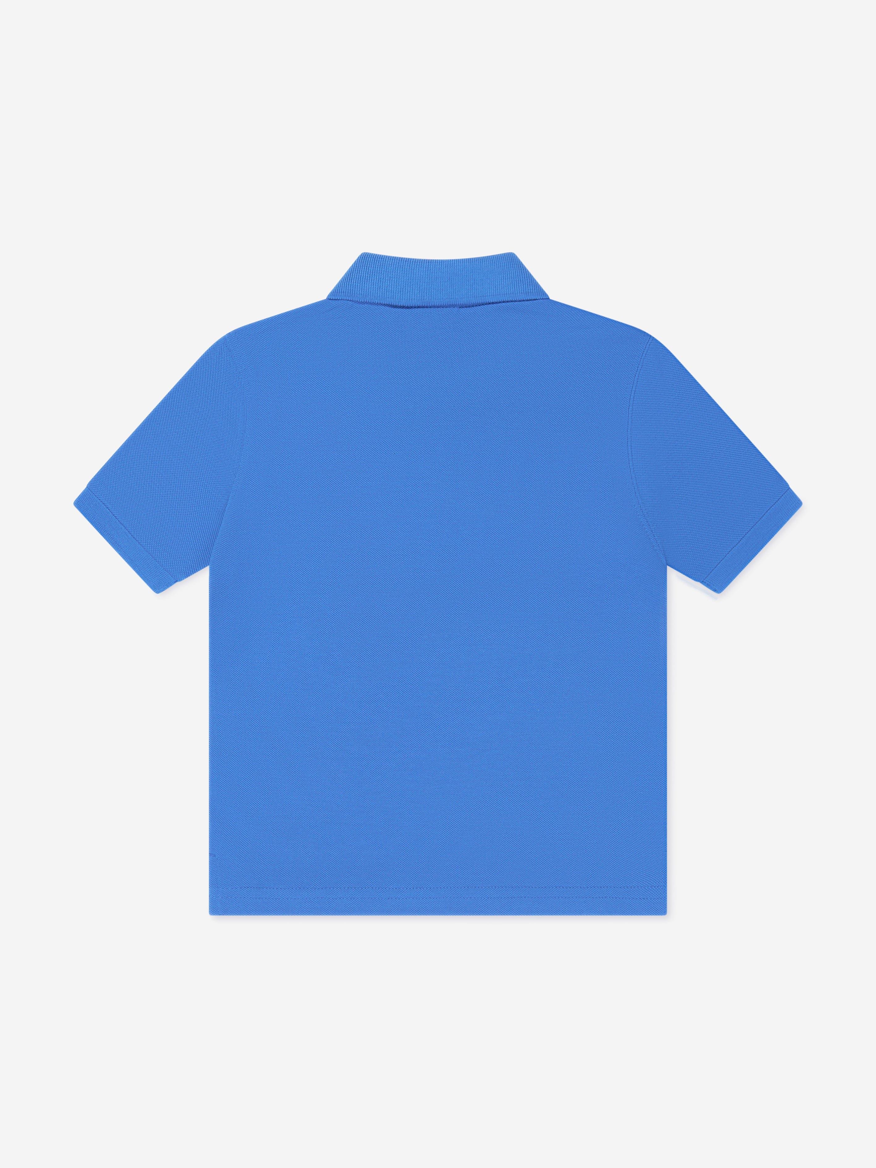 BOSS Boys Logo Polo Shirt in Blue