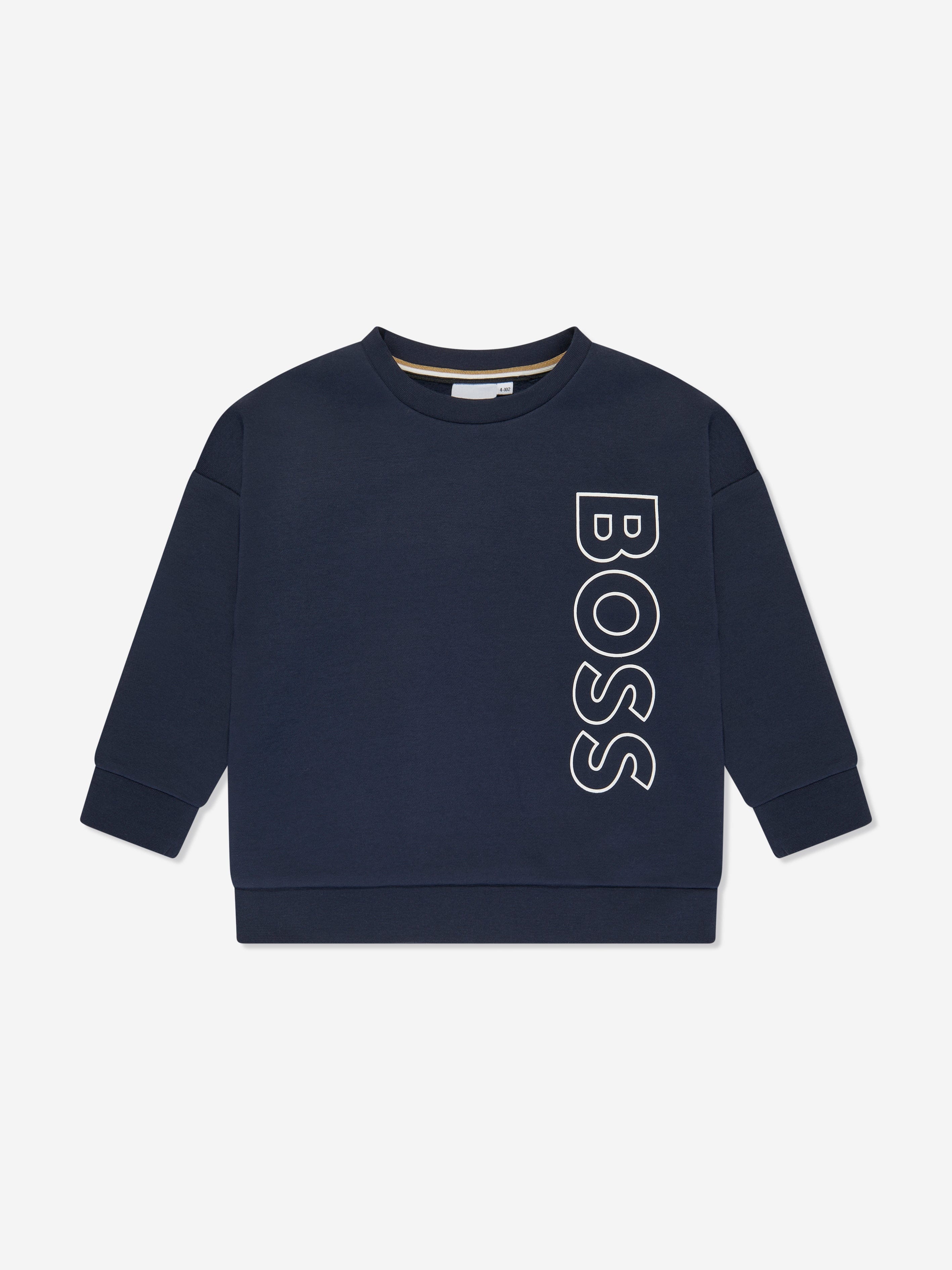 BOSS Boys Logo Sweatshirt in Navy