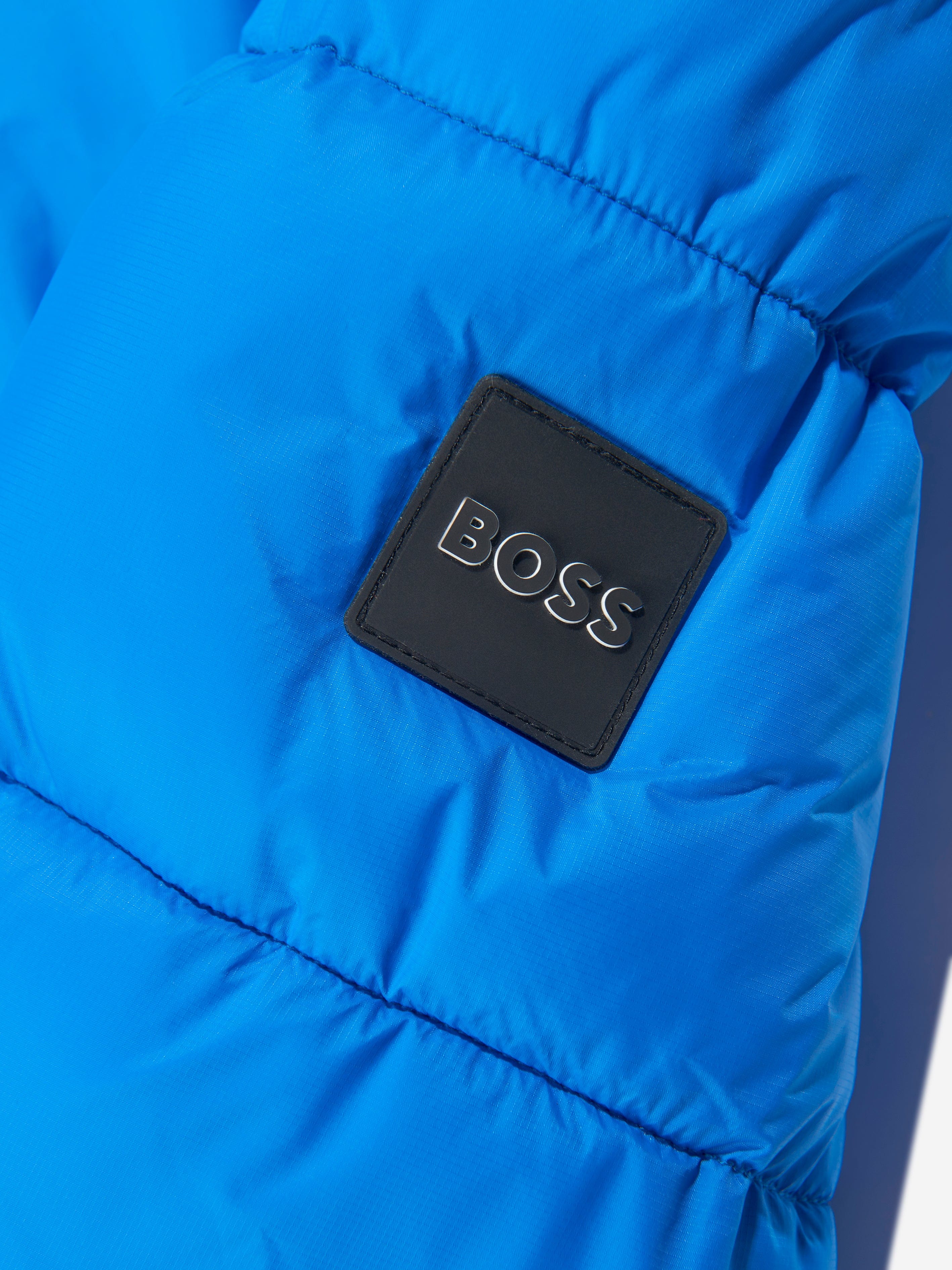 BOSS Boys Puffer Jacket in Blue