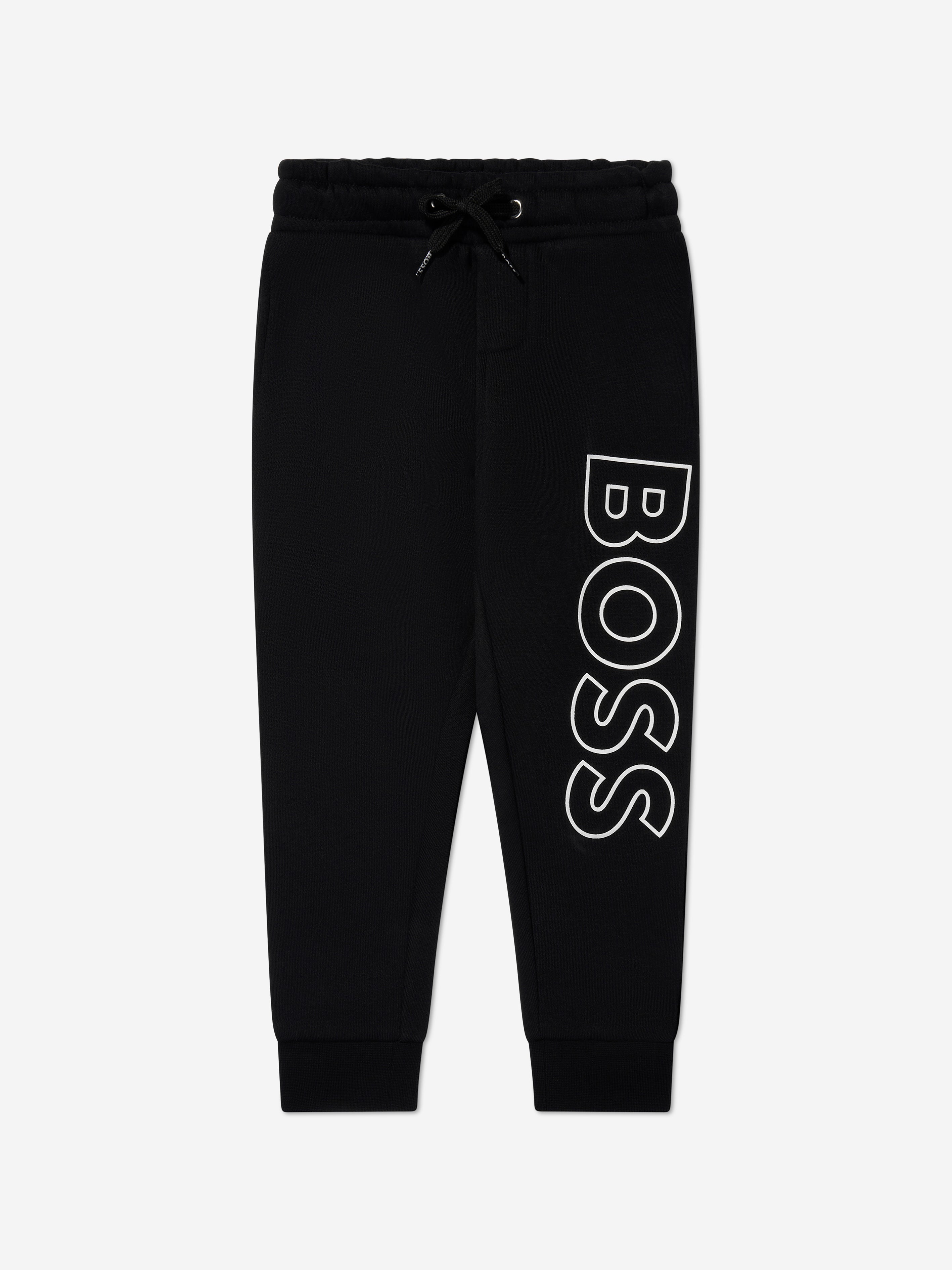 BOSS Boys Logo Tracksuit in Black