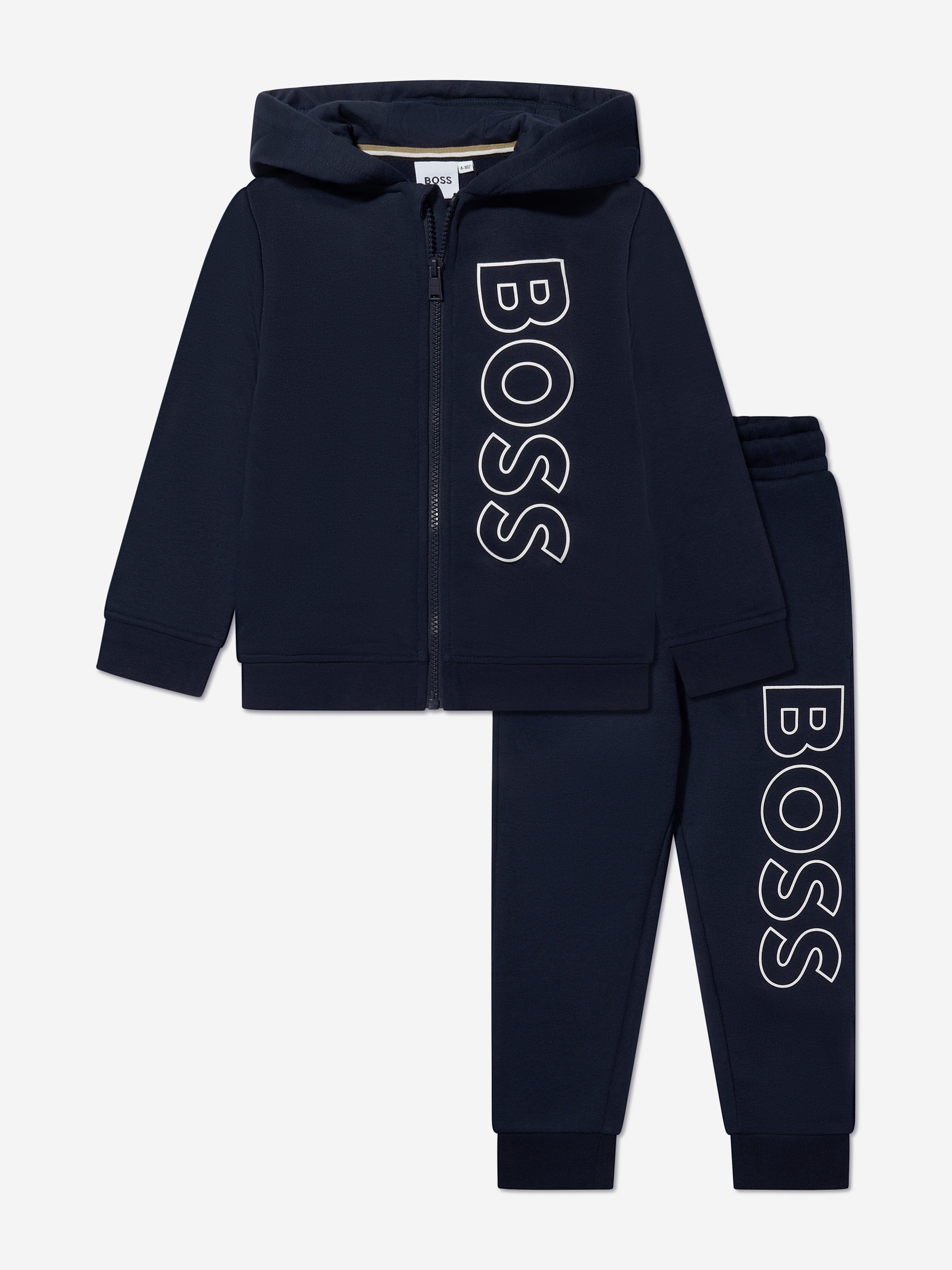 BOSS Boys Logo Tracksuit in Navy