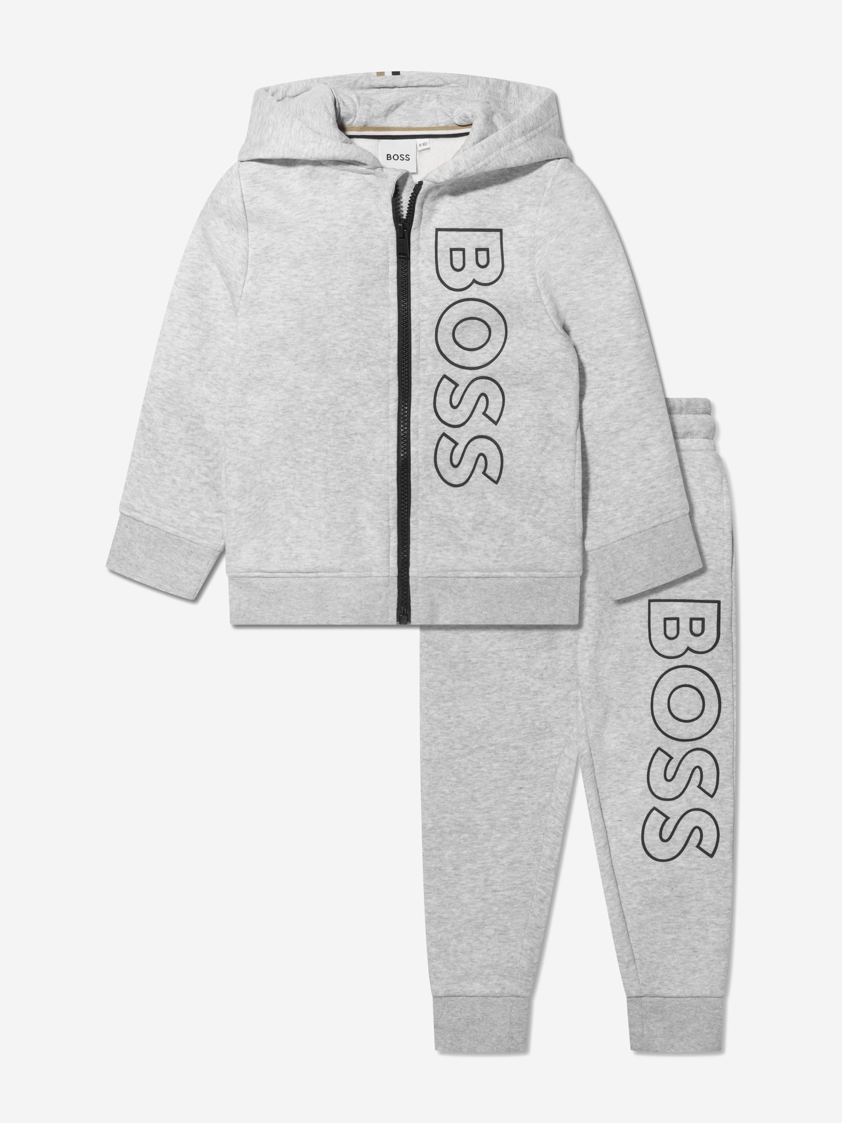 BOSS Boys Logo Tracksuit in Grey