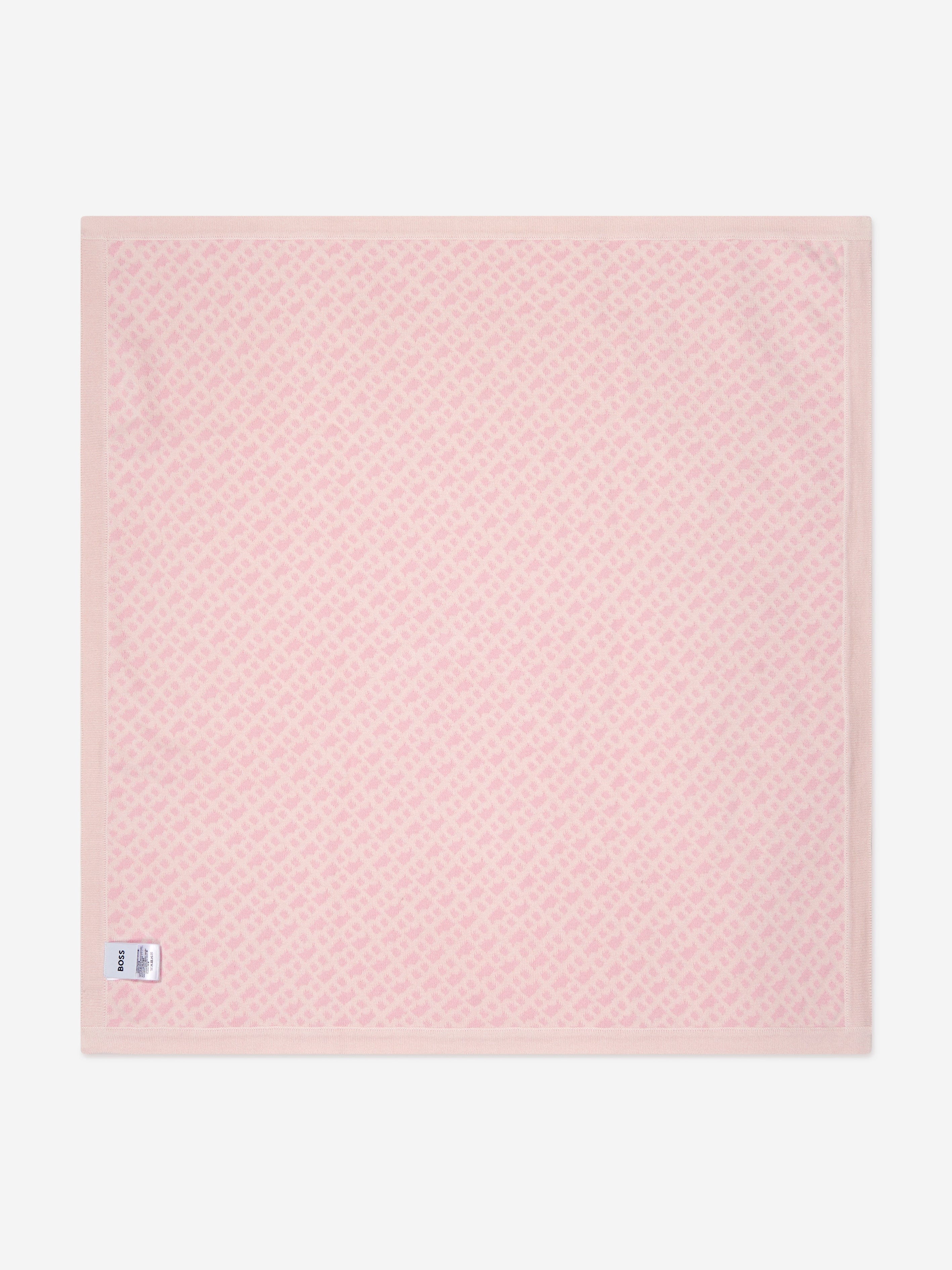 BOSS Baby Girls Knitted Logo Blanket in Pink