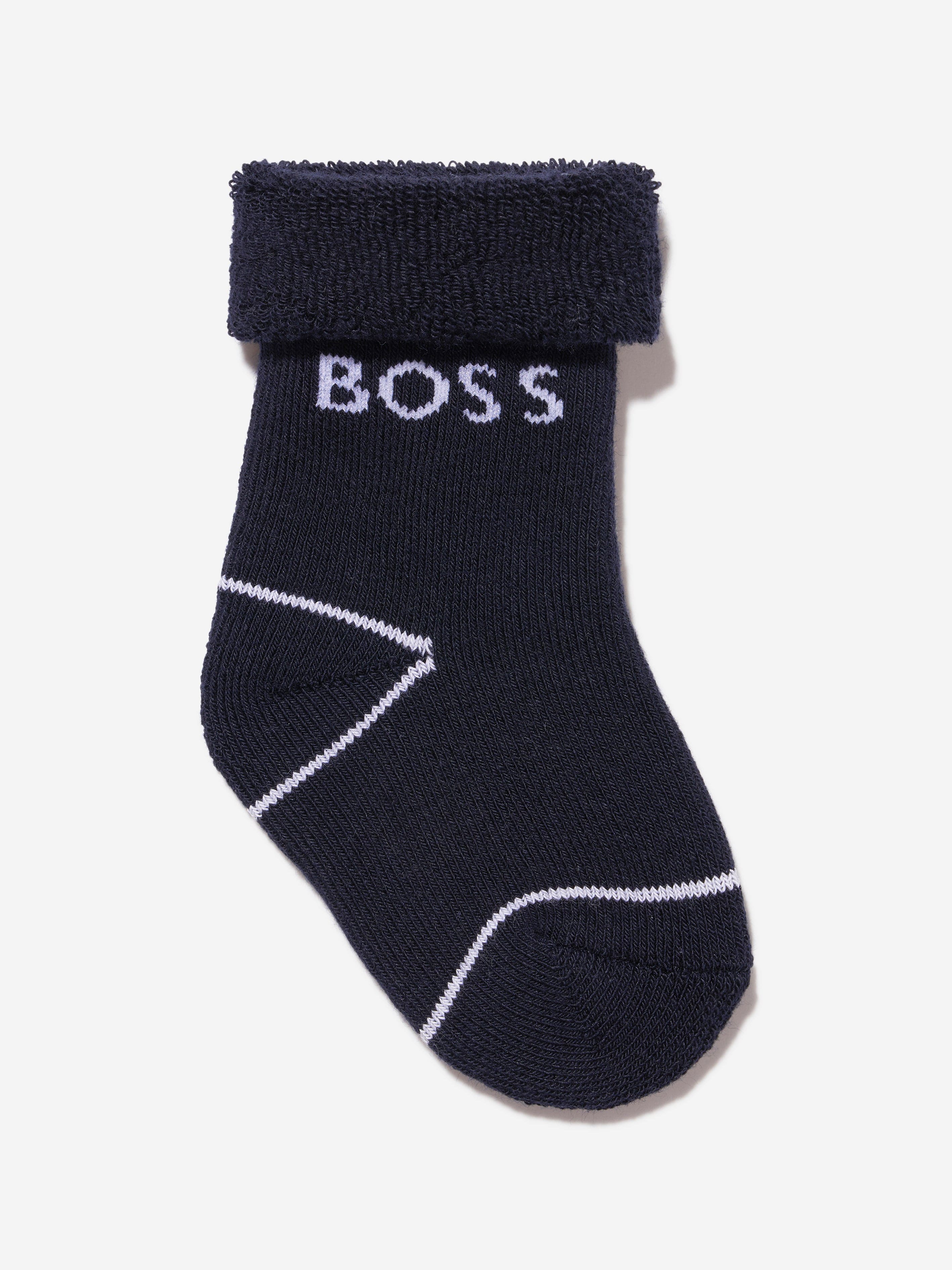 BOSS Baby Boys 2 Pack Socks Set in Navy