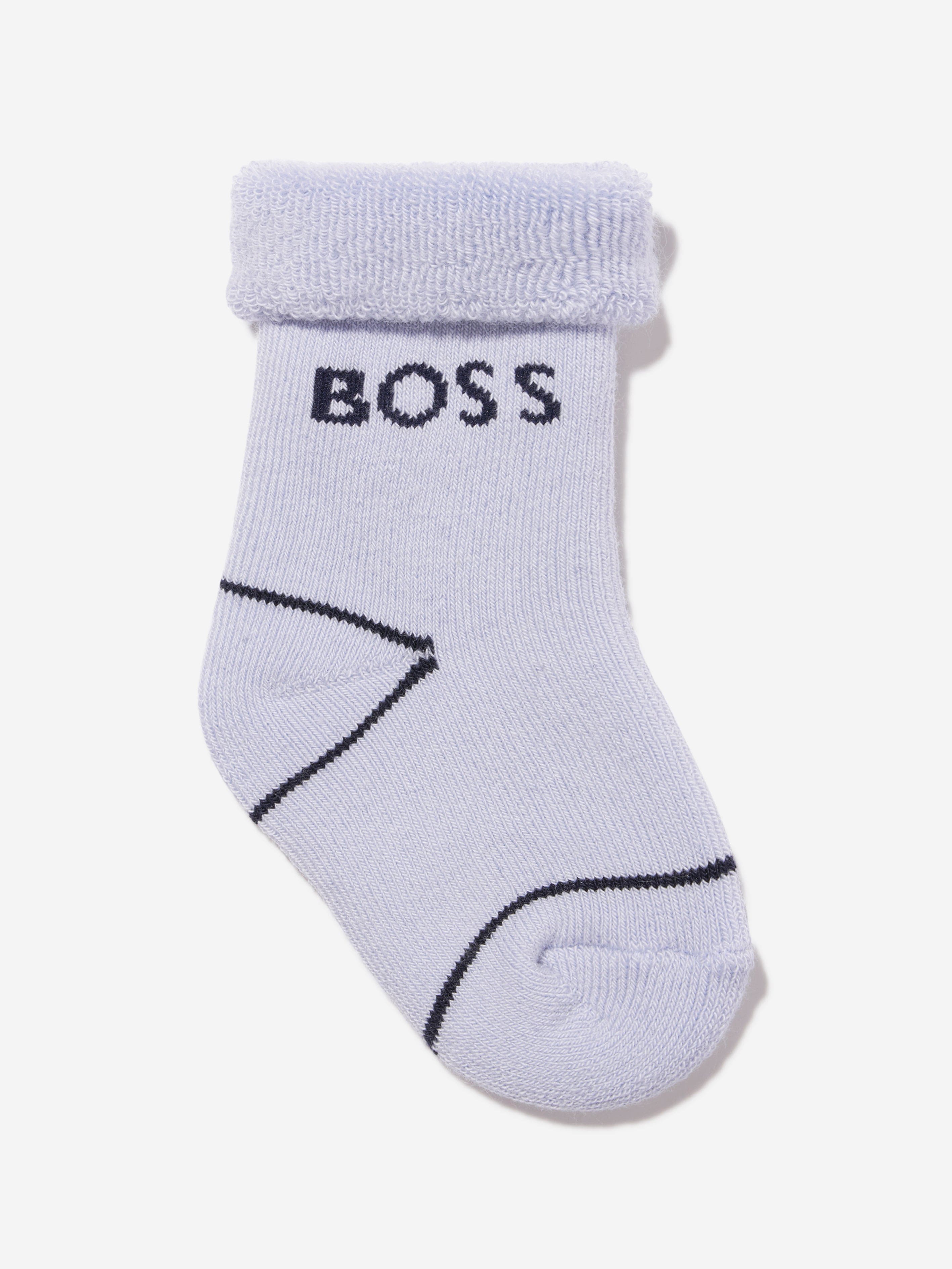 BOSS Baby Boys 2 Pack Socks Set in Navy