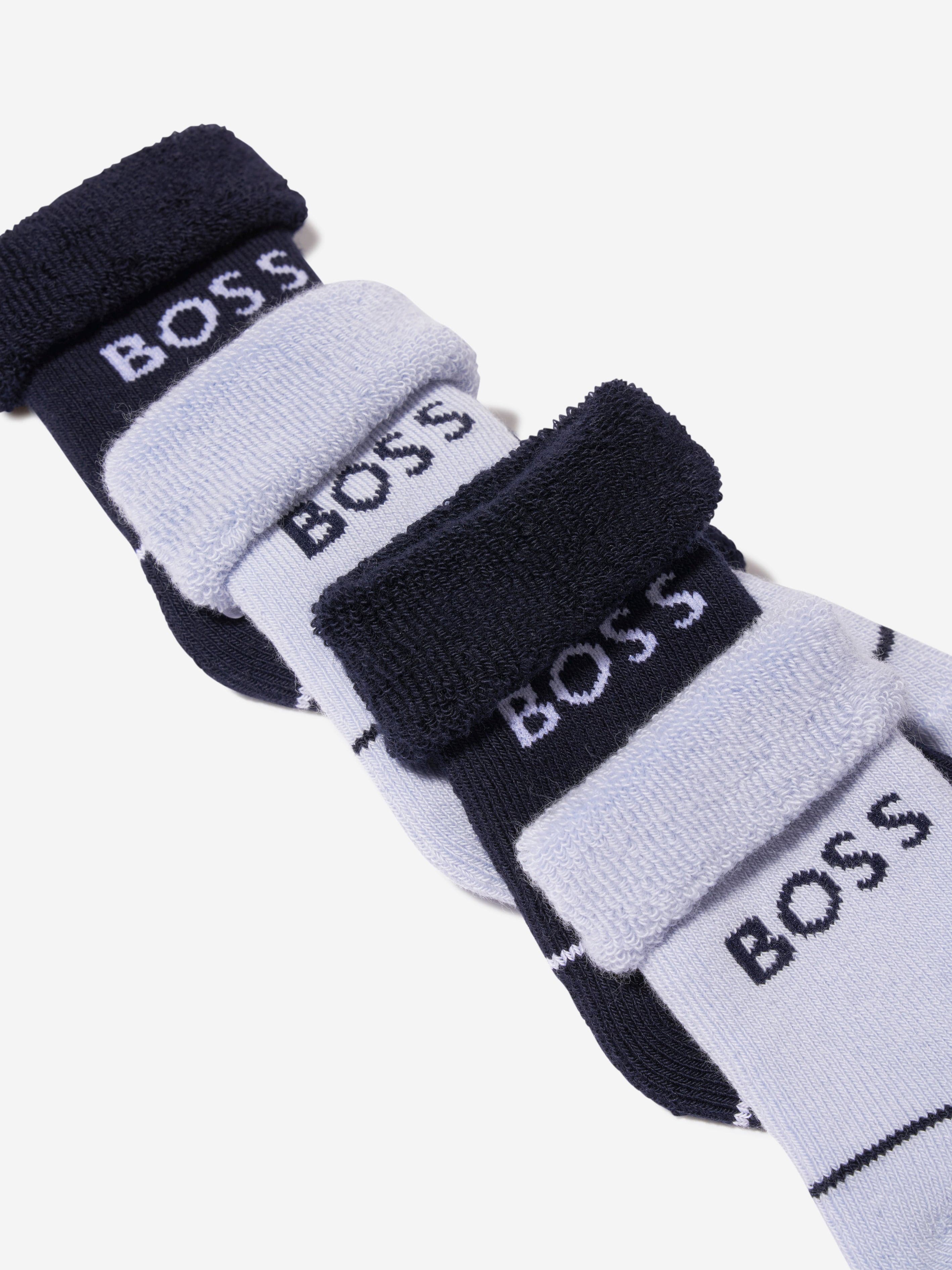 BOSS Baby Boys 2 Pack Socks Set in Navy