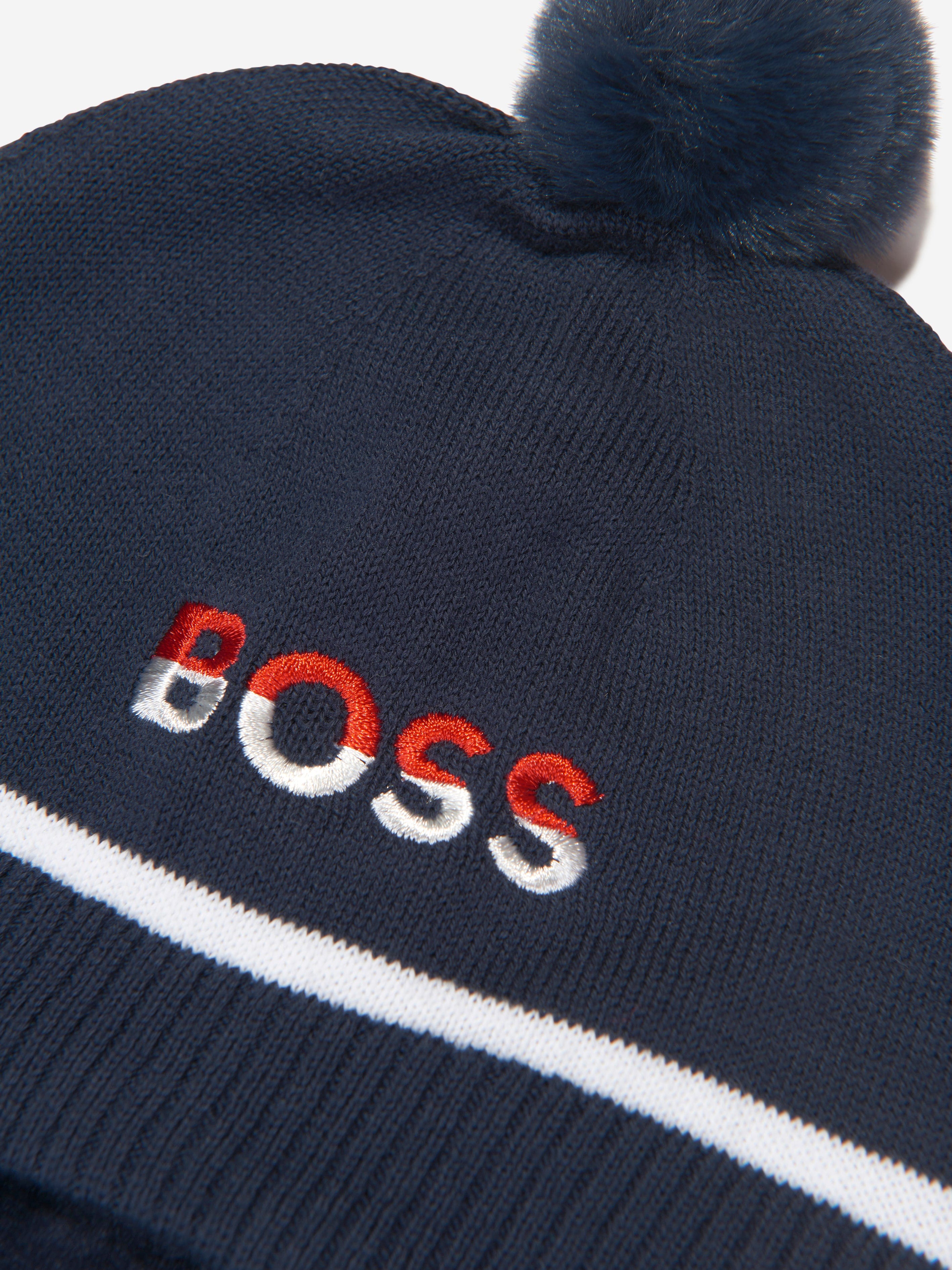 BOSS Baby Boys Pull On Hat in Navy