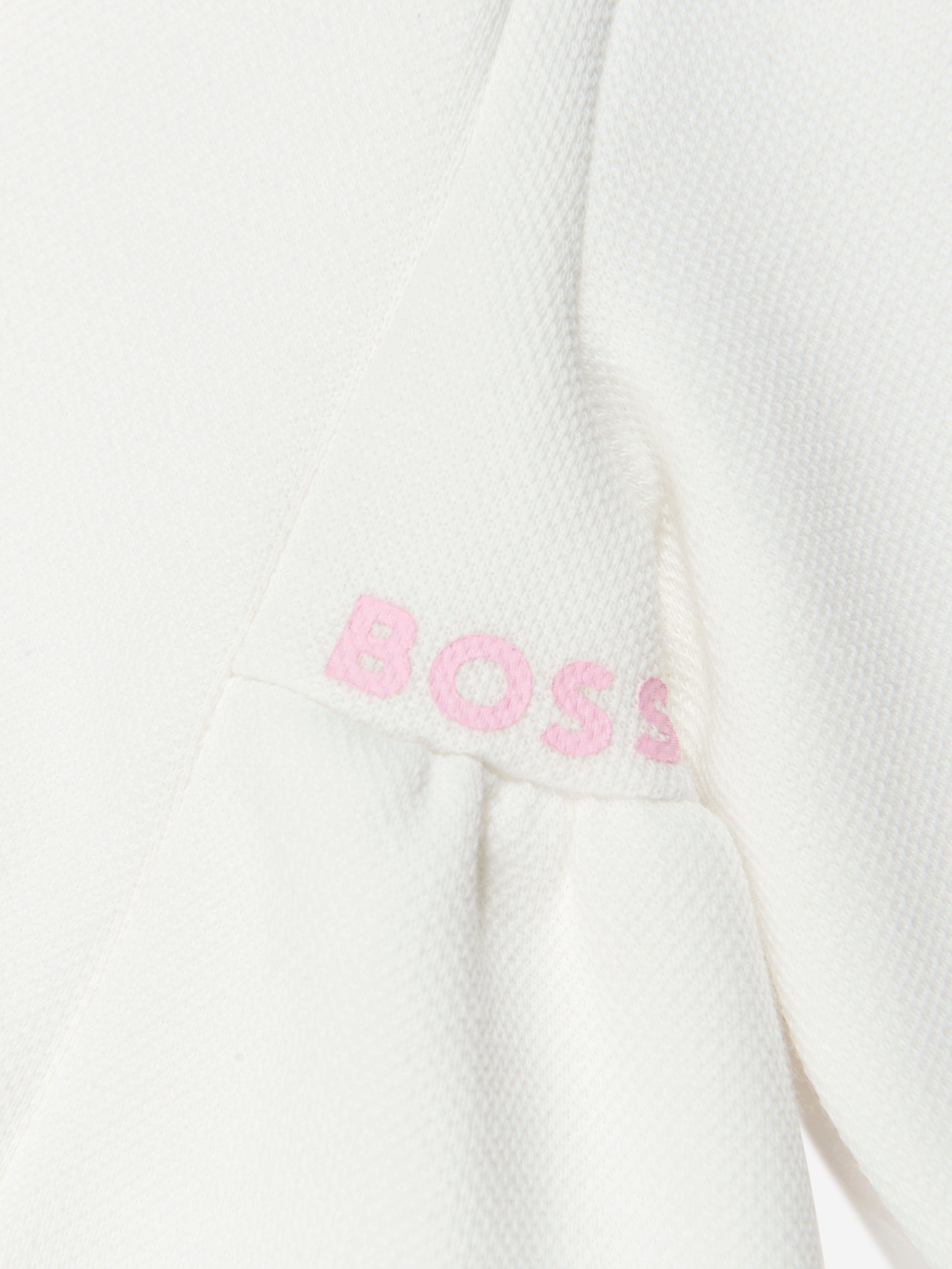 BOSS Baby Girls Polo Dress in Ivory