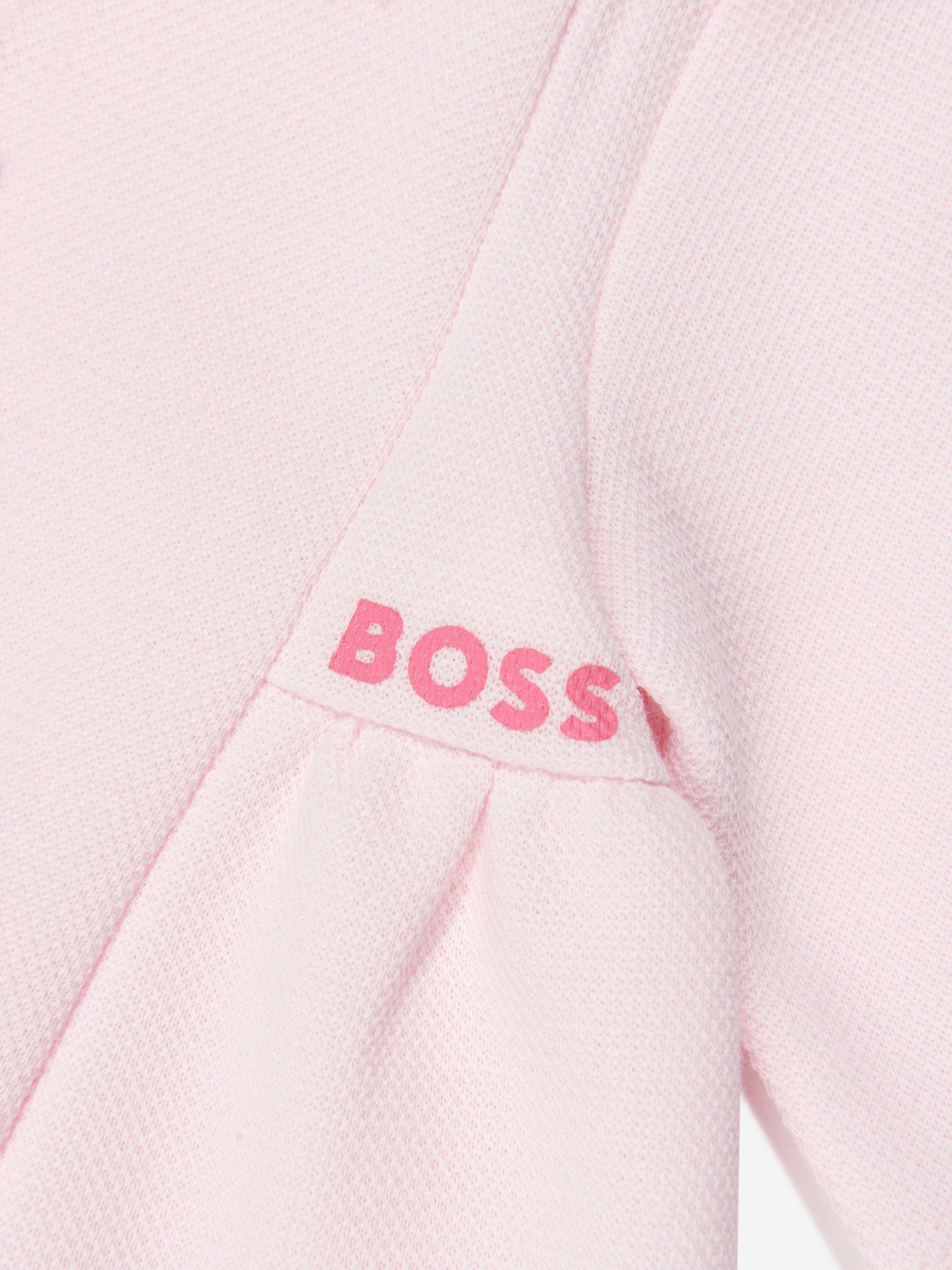 BOSS Baby Girls Polo Dress in Pink