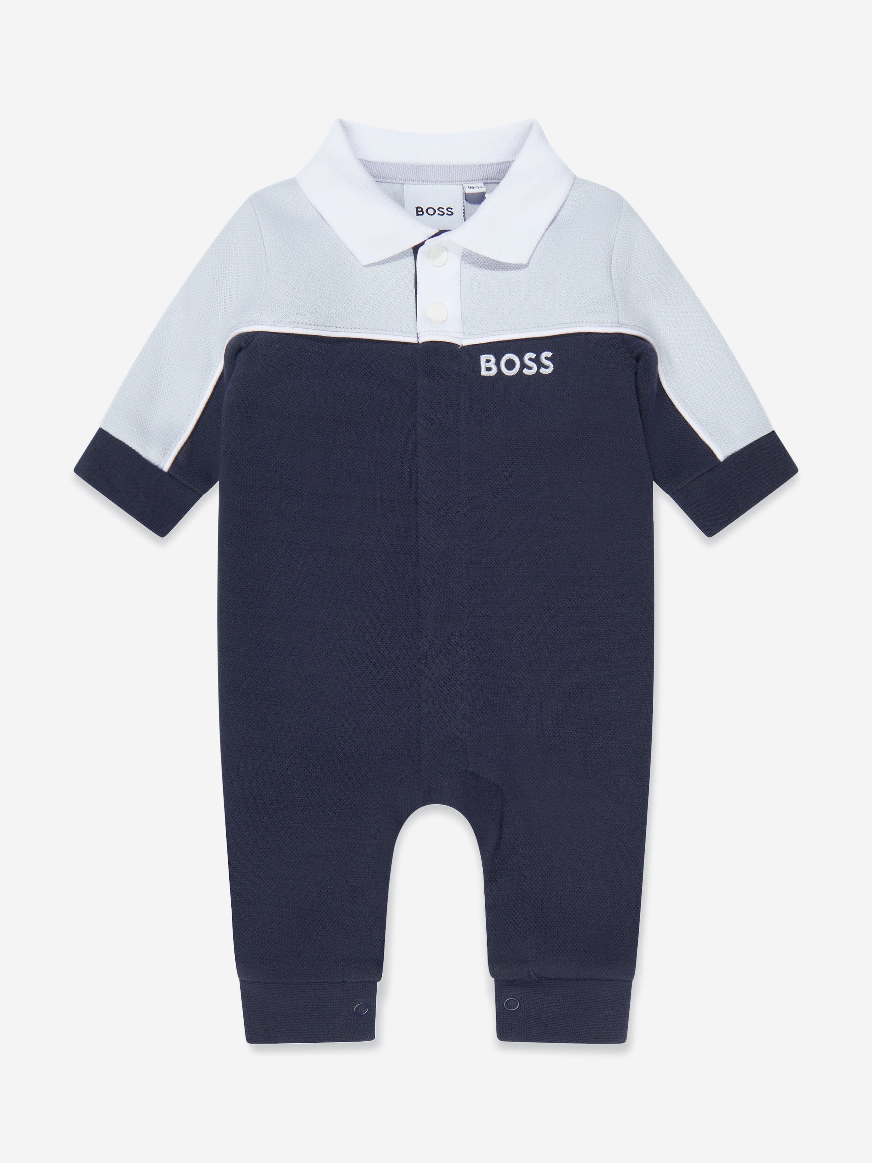 BOSS Baby Boys Logo Romper in Navy