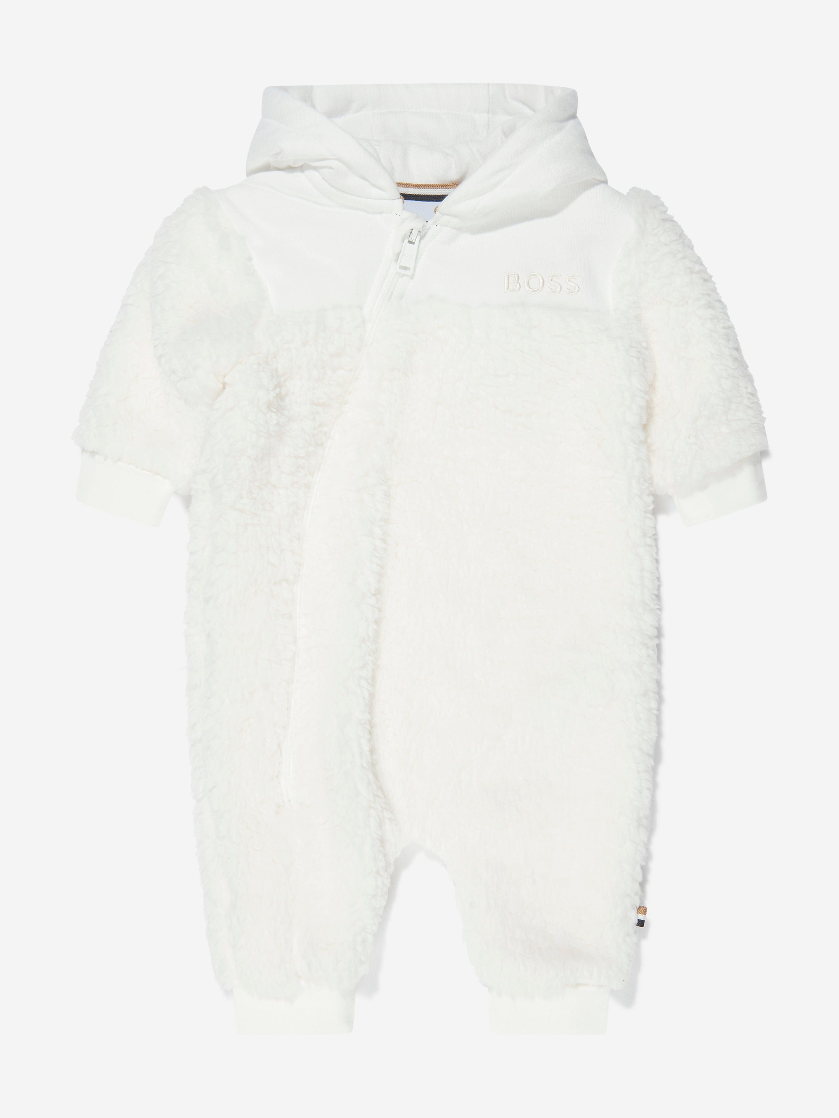 BOSS Baby Faux Fur Hooded All In One in Ivory