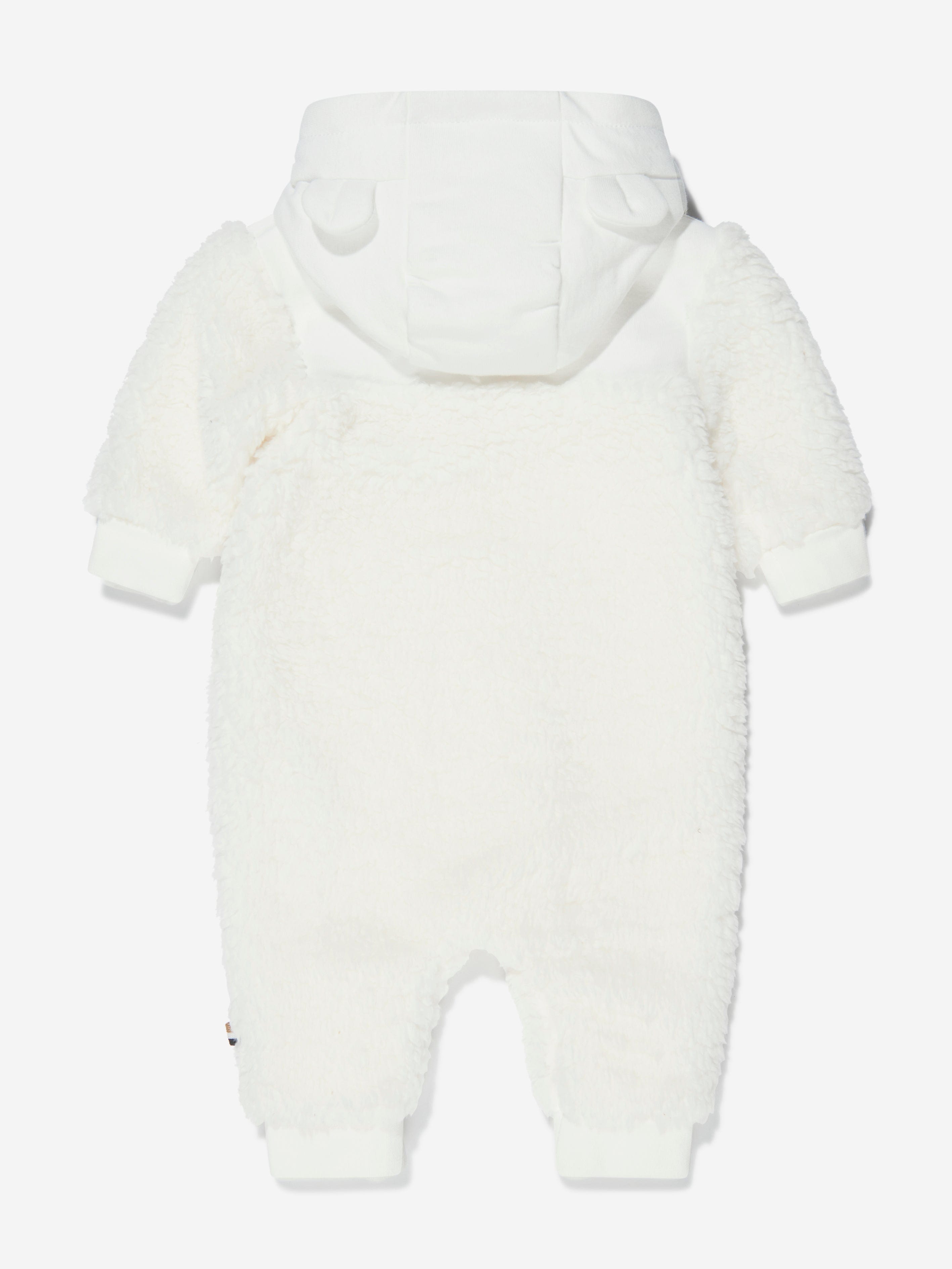 BOSS Baby Faux Fur Hooded All In One in Ivory