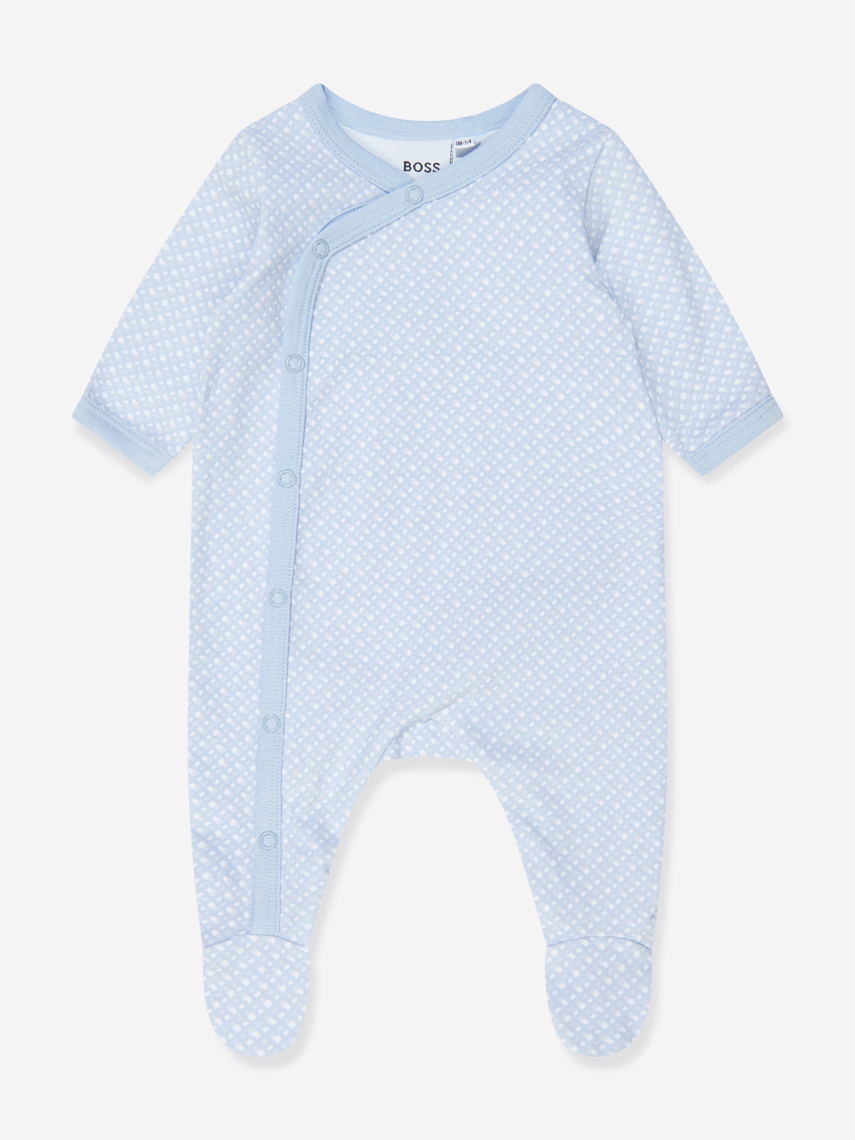 BOSS Baby Boys Monogram Babygrow in Blue