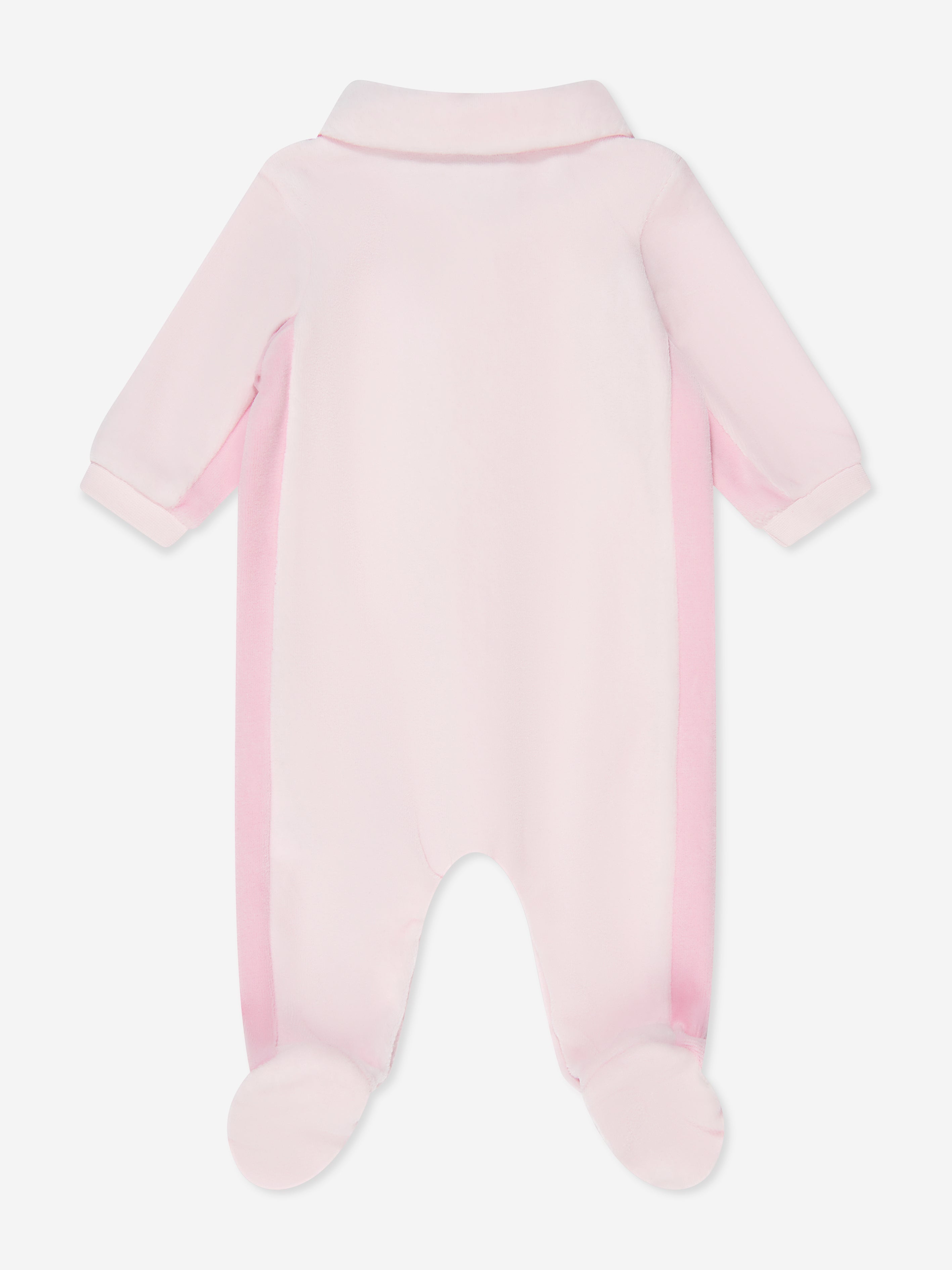 BOSS Baby Girls Velour Babygrow in Pink