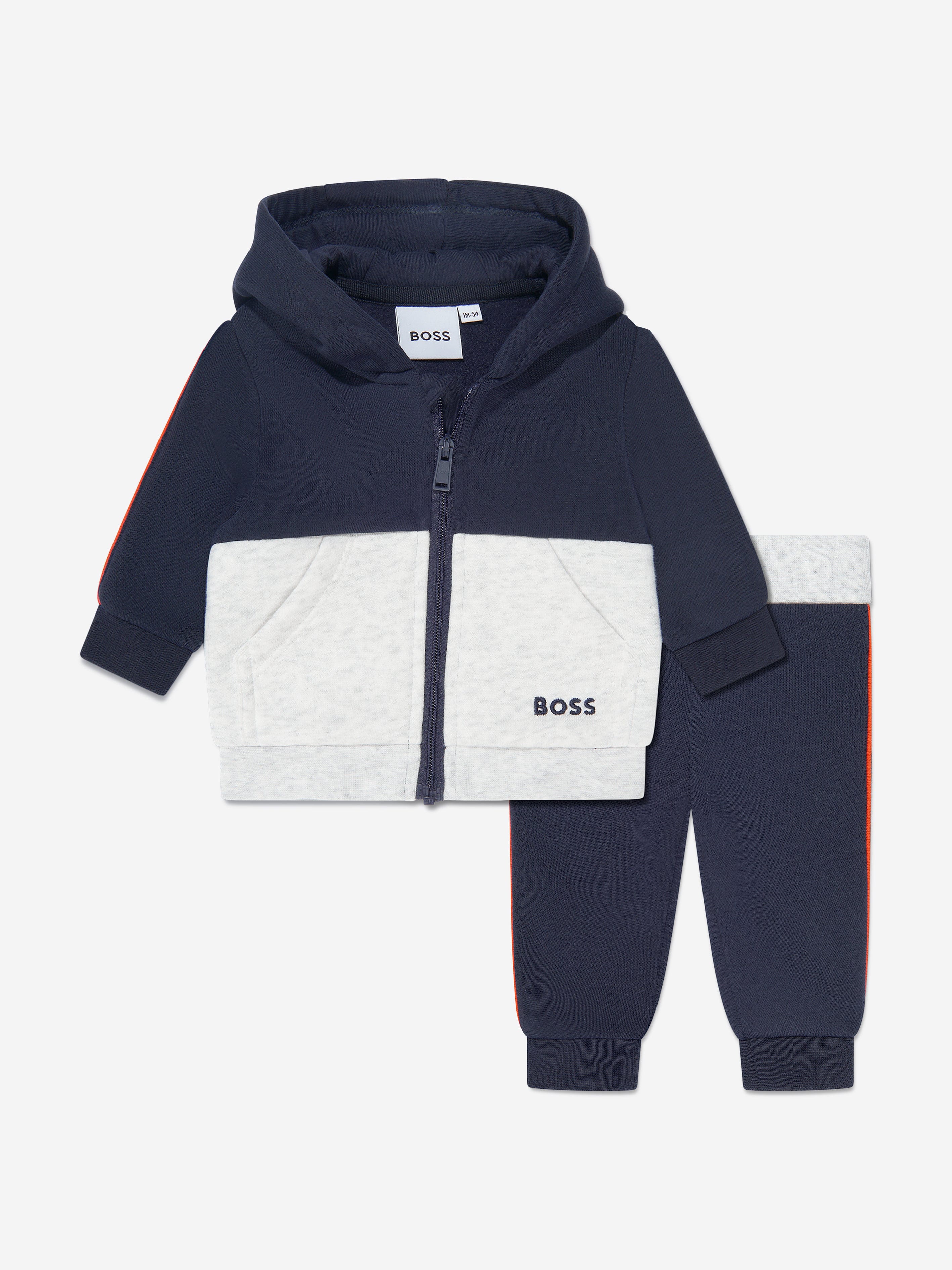 BOSS Baby Boys Contrast Tracksuit in Navy