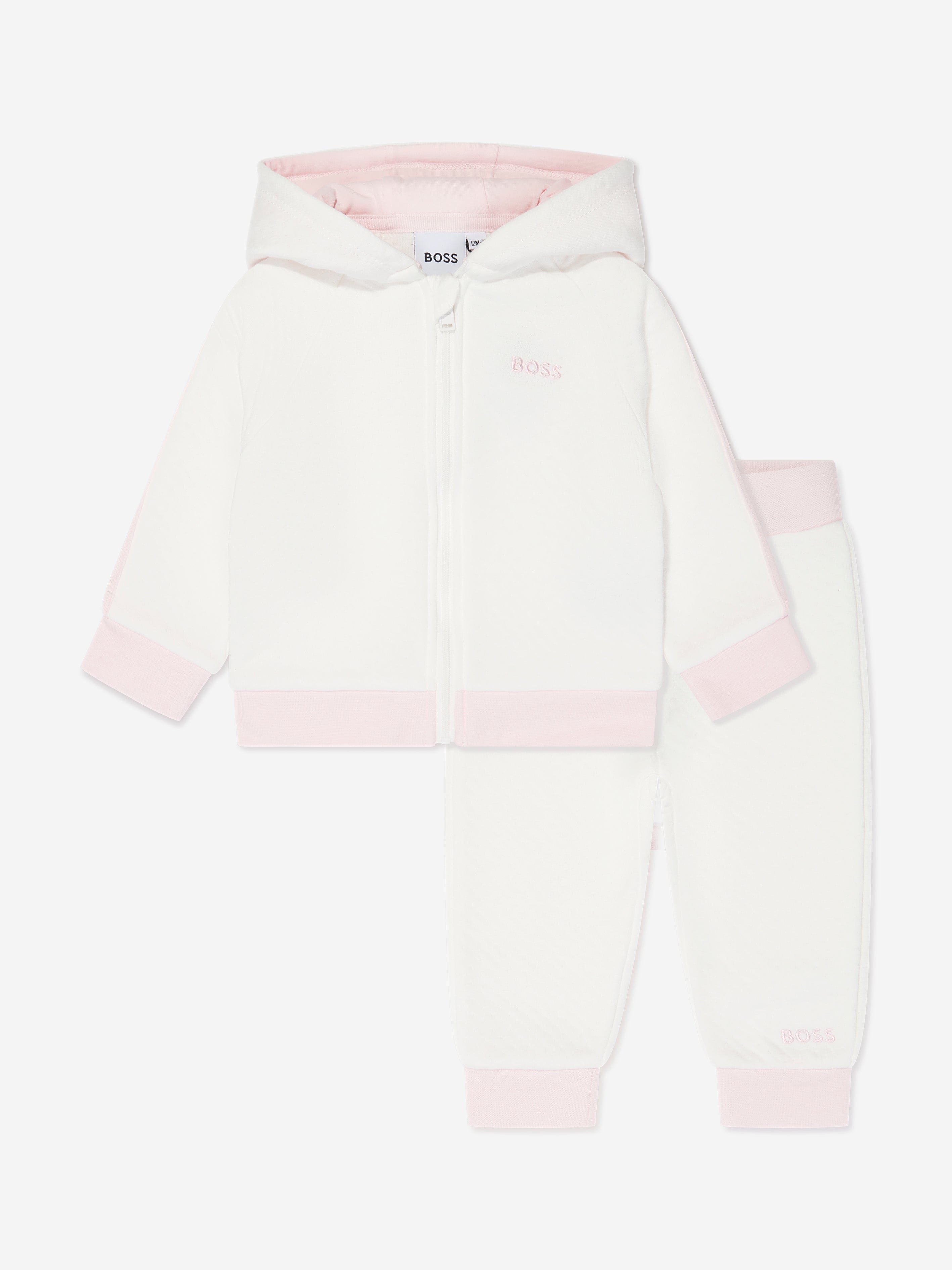 BOSS Baby Girls Tracksuit in Ivory