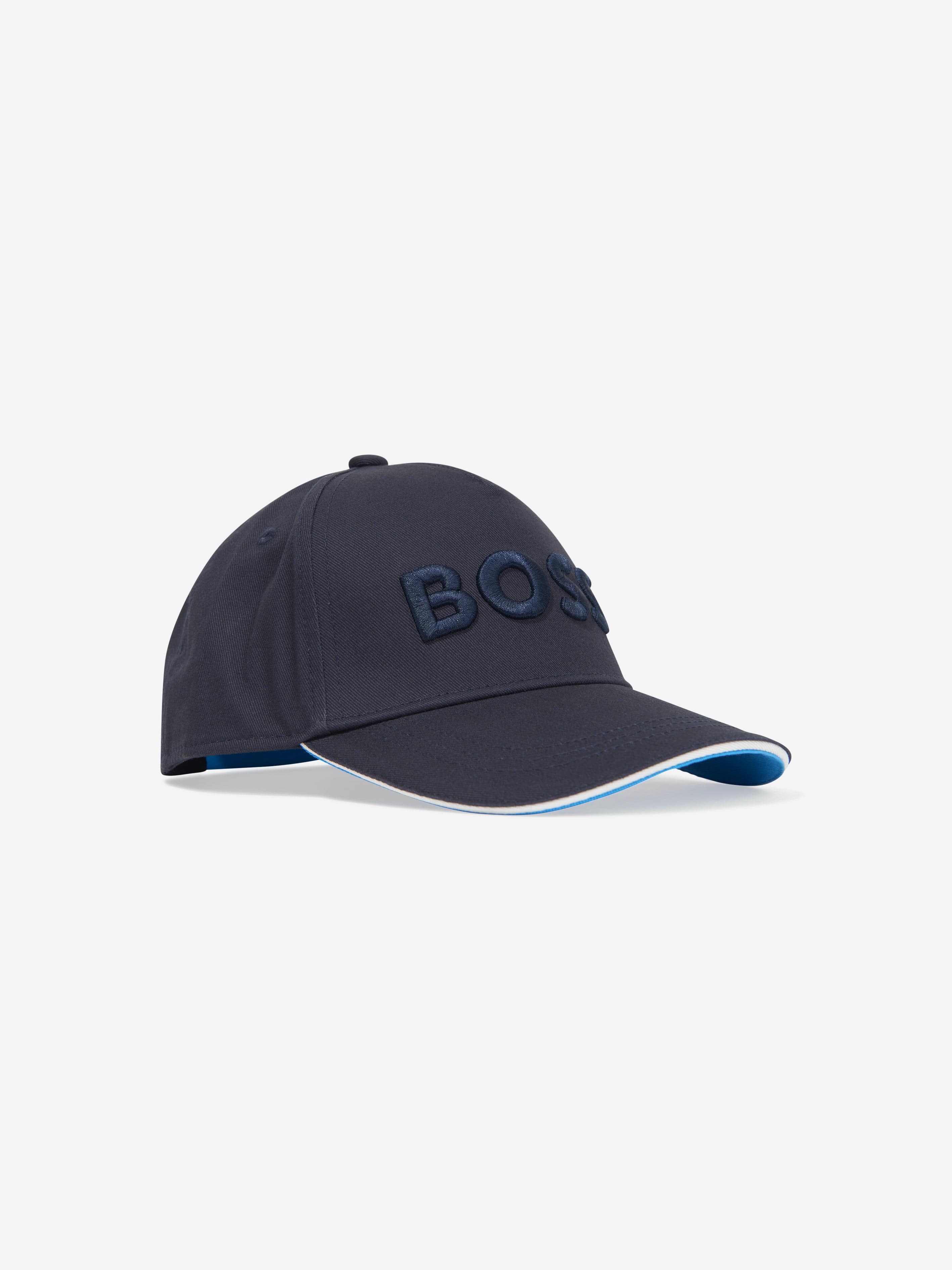 BOSS Boys Logo Cap in Navy