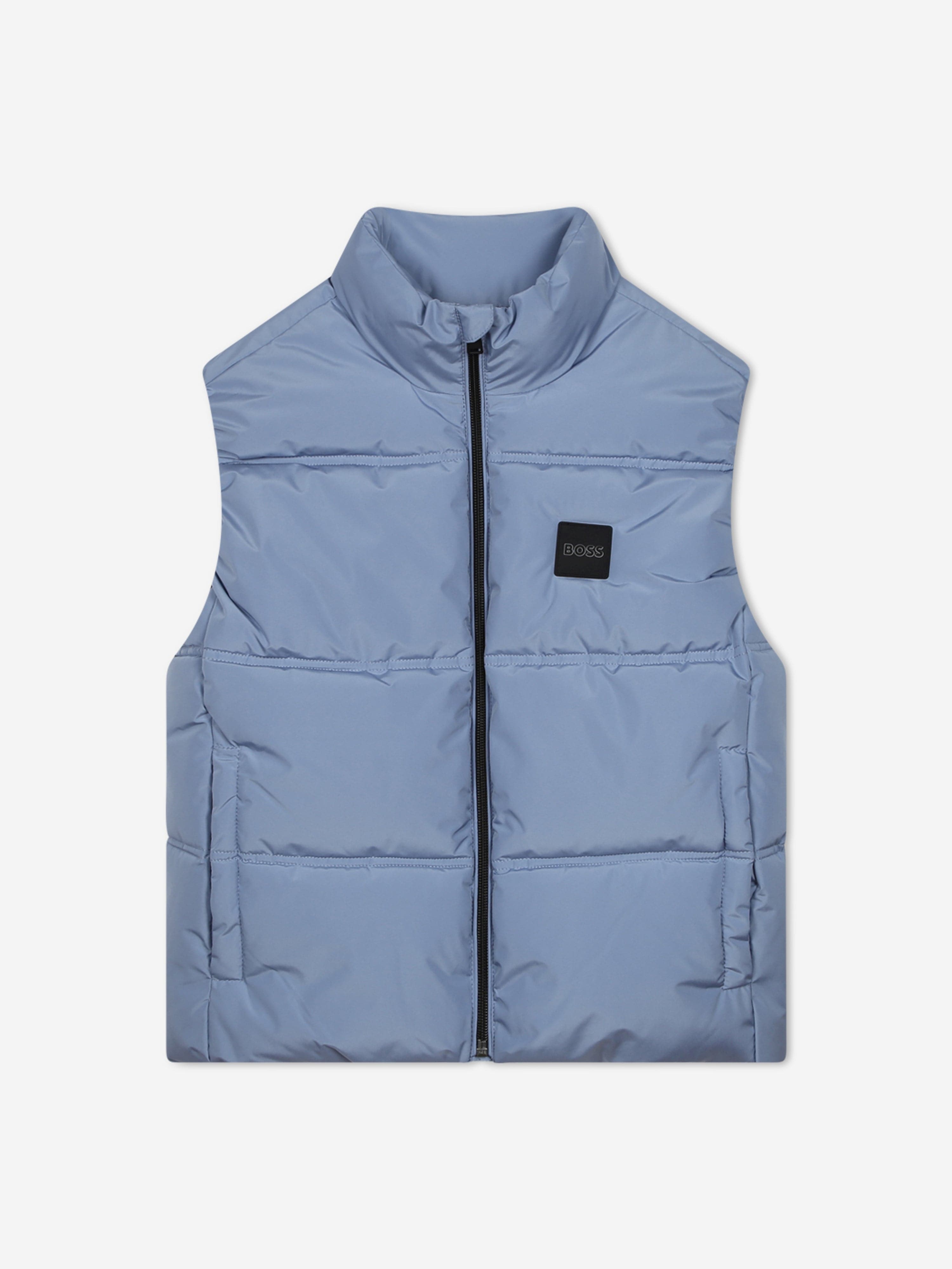 BOSS Boys Puffer Gilet in Blue