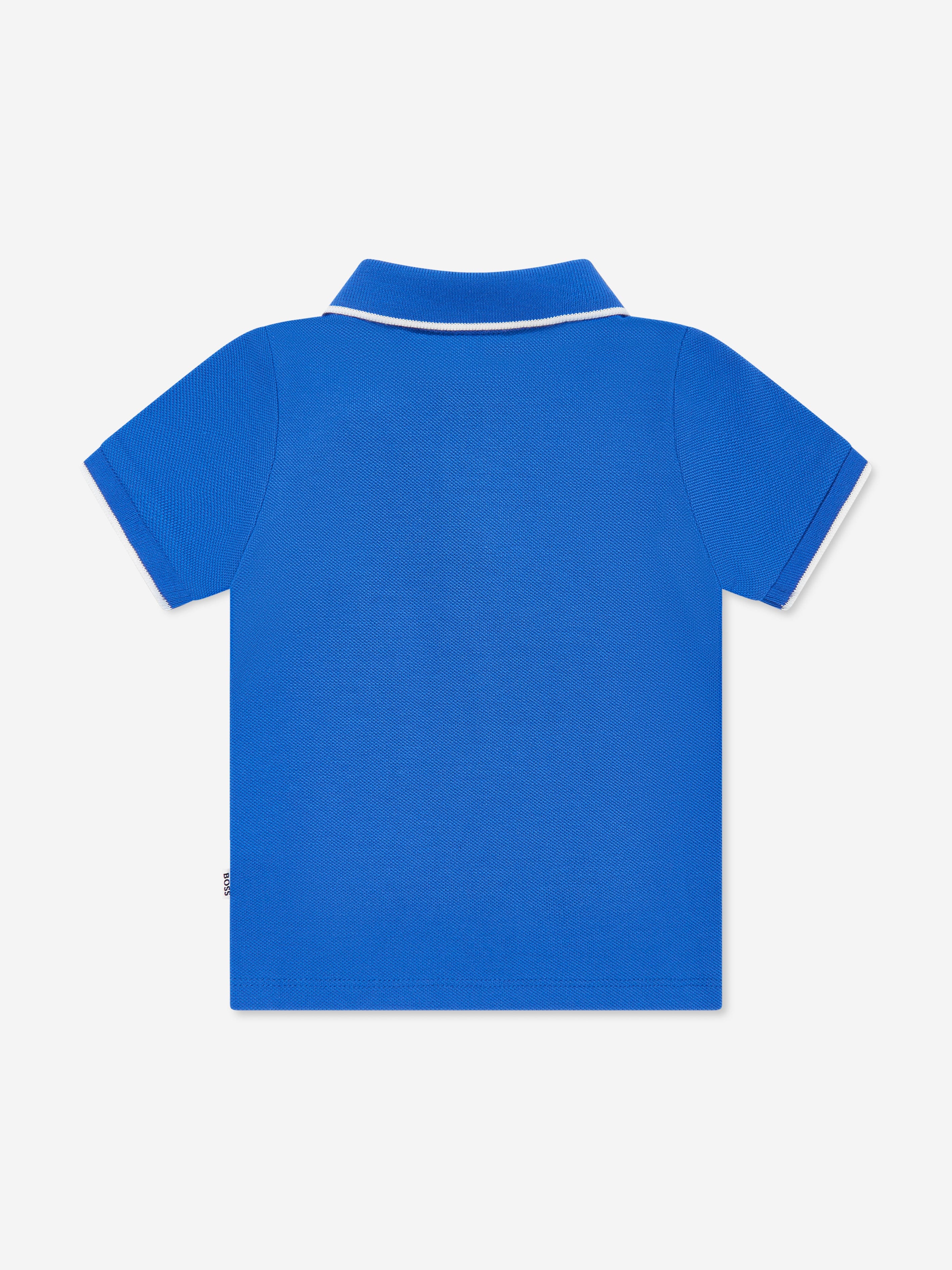 BOSS Baby Boys Logo Polo Shirt in Blue