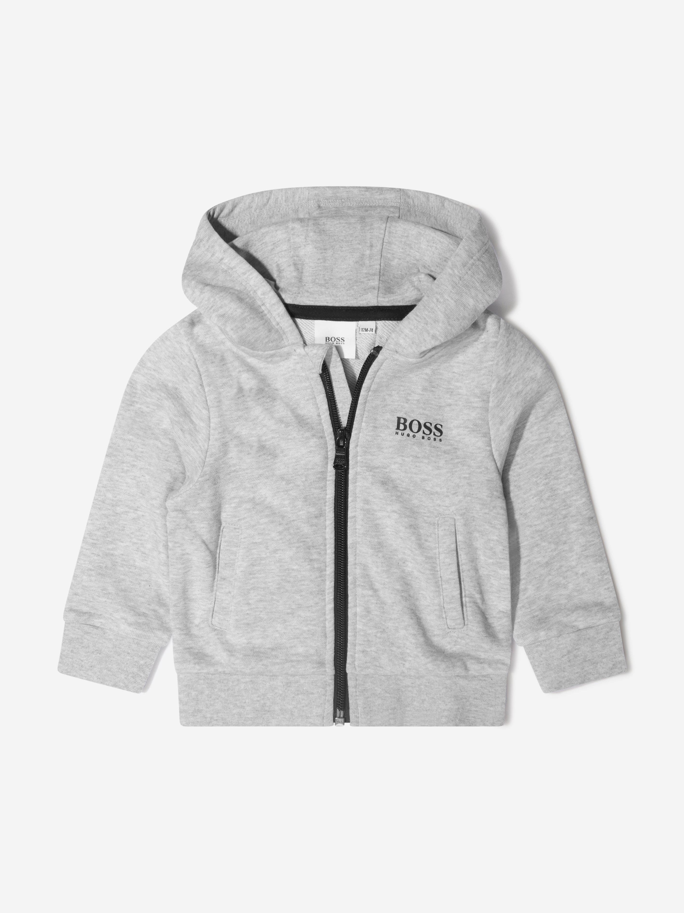 BOSS Baby Boys Cotton Logo Zip Up Top