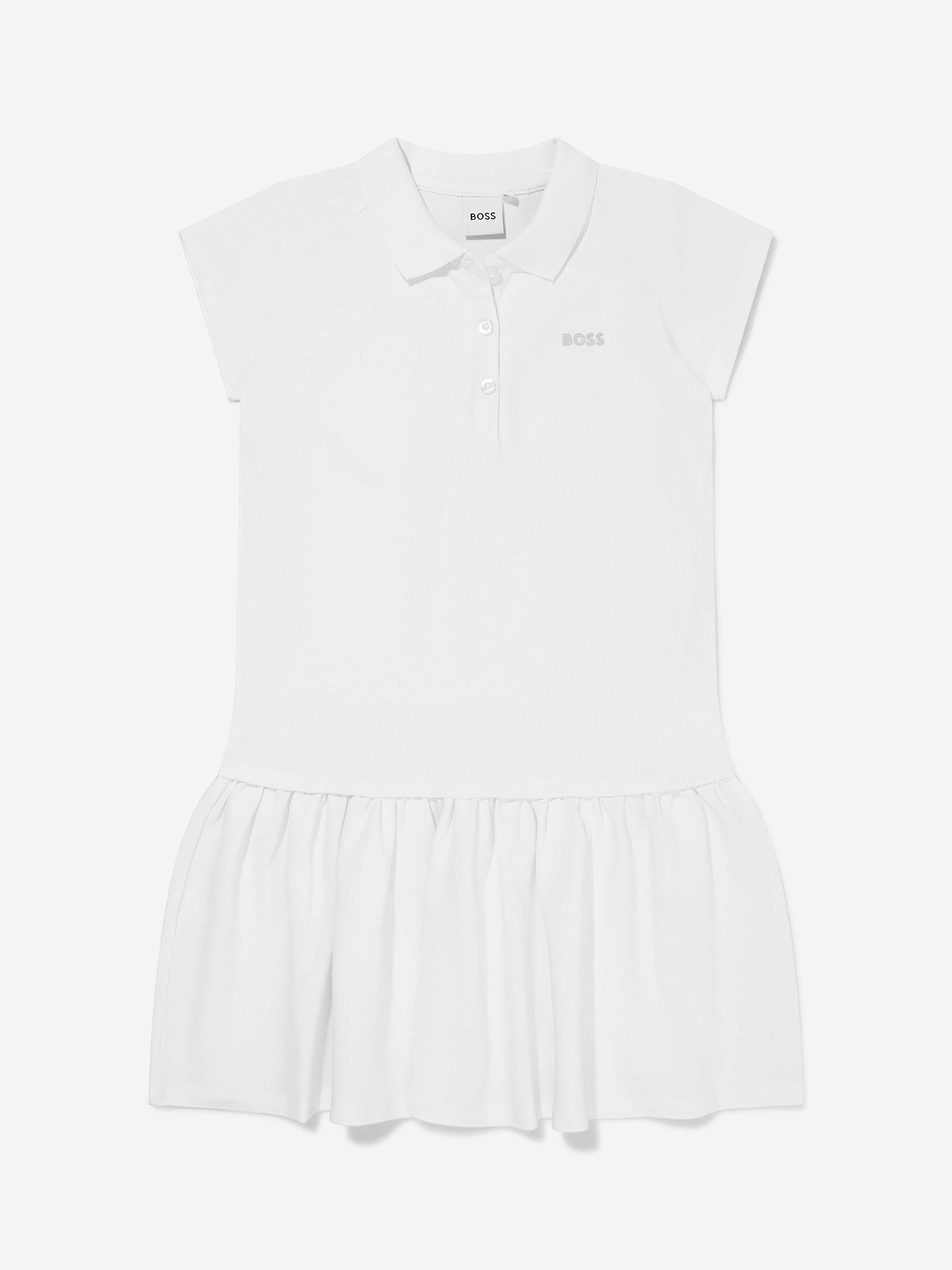 BOSS Girls Cotton Pique Polo Dress