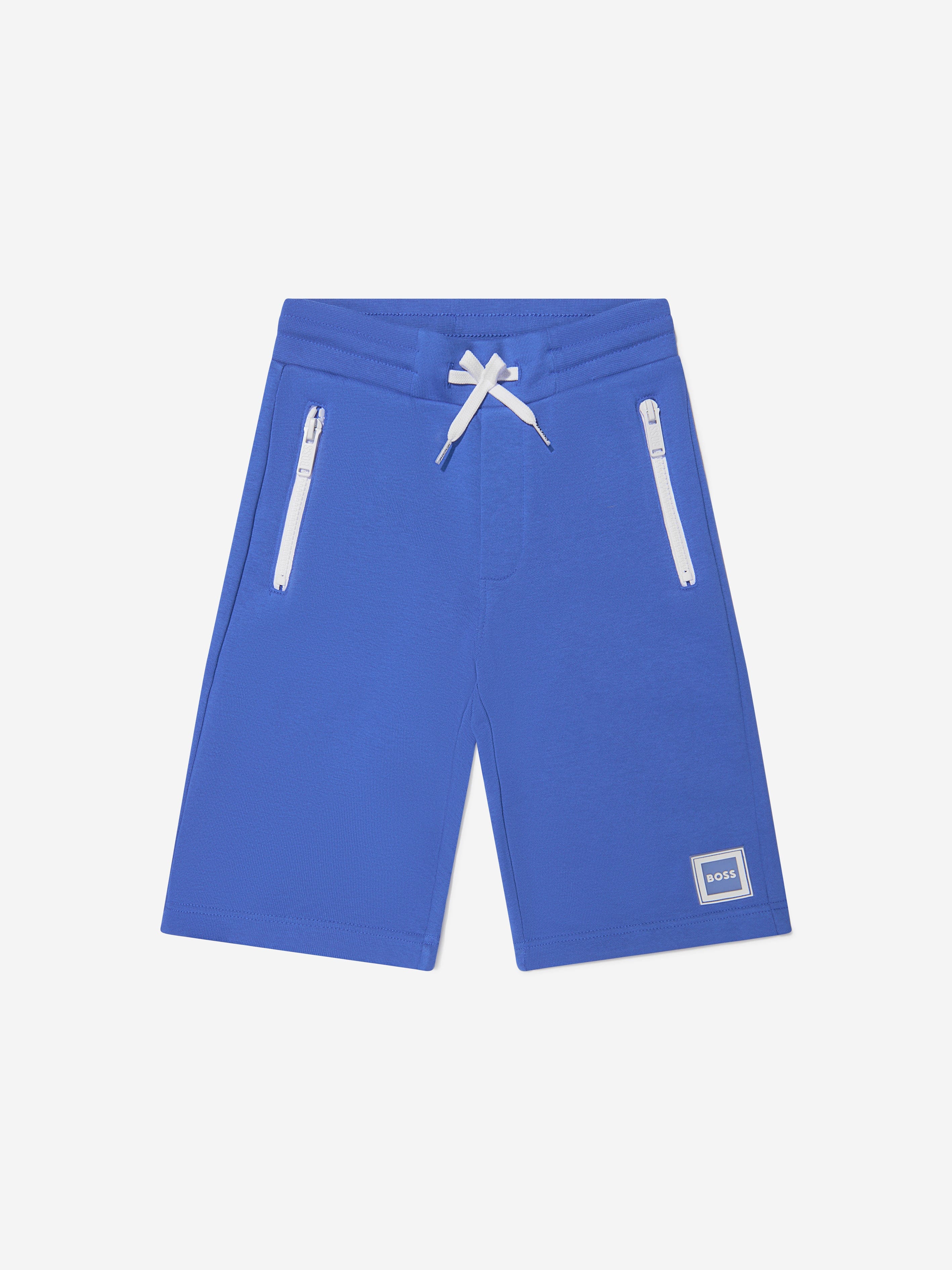 BOSS Boys Cotton French Terry Branded Shorts