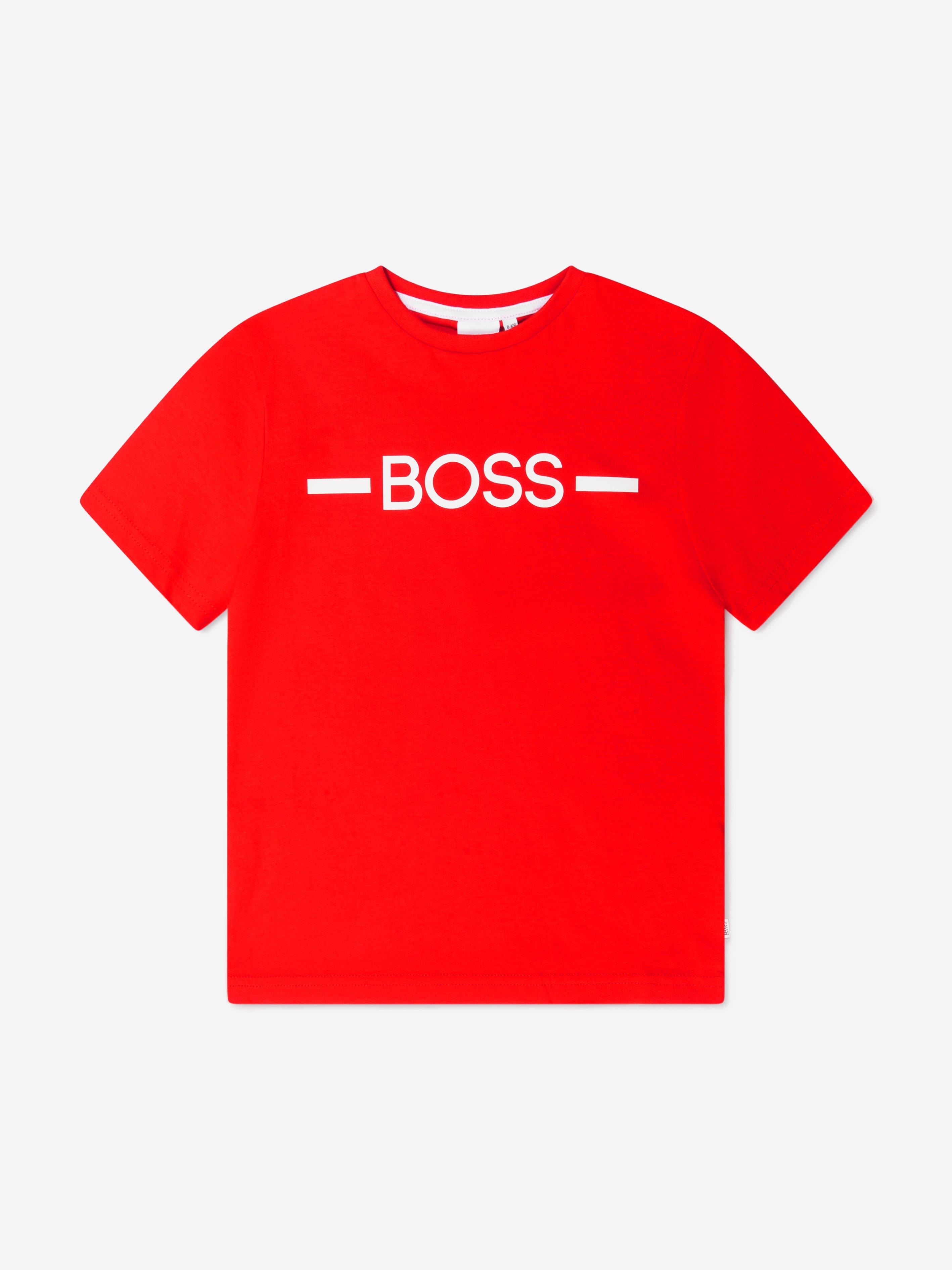 BOSS Boys Cotton Jersey Logo Print T-Shirt