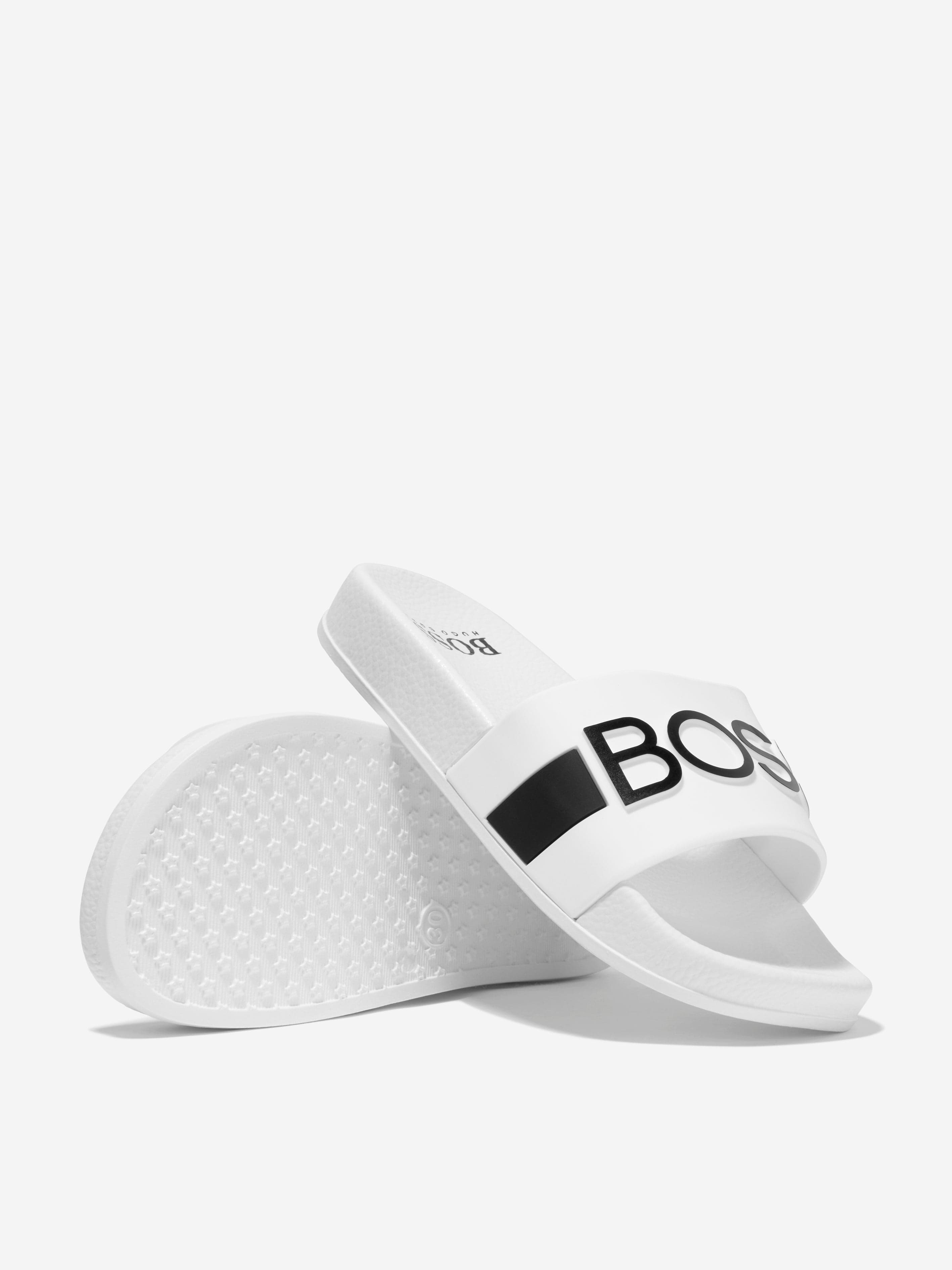 BOSS Boys PVC Logo Sliders