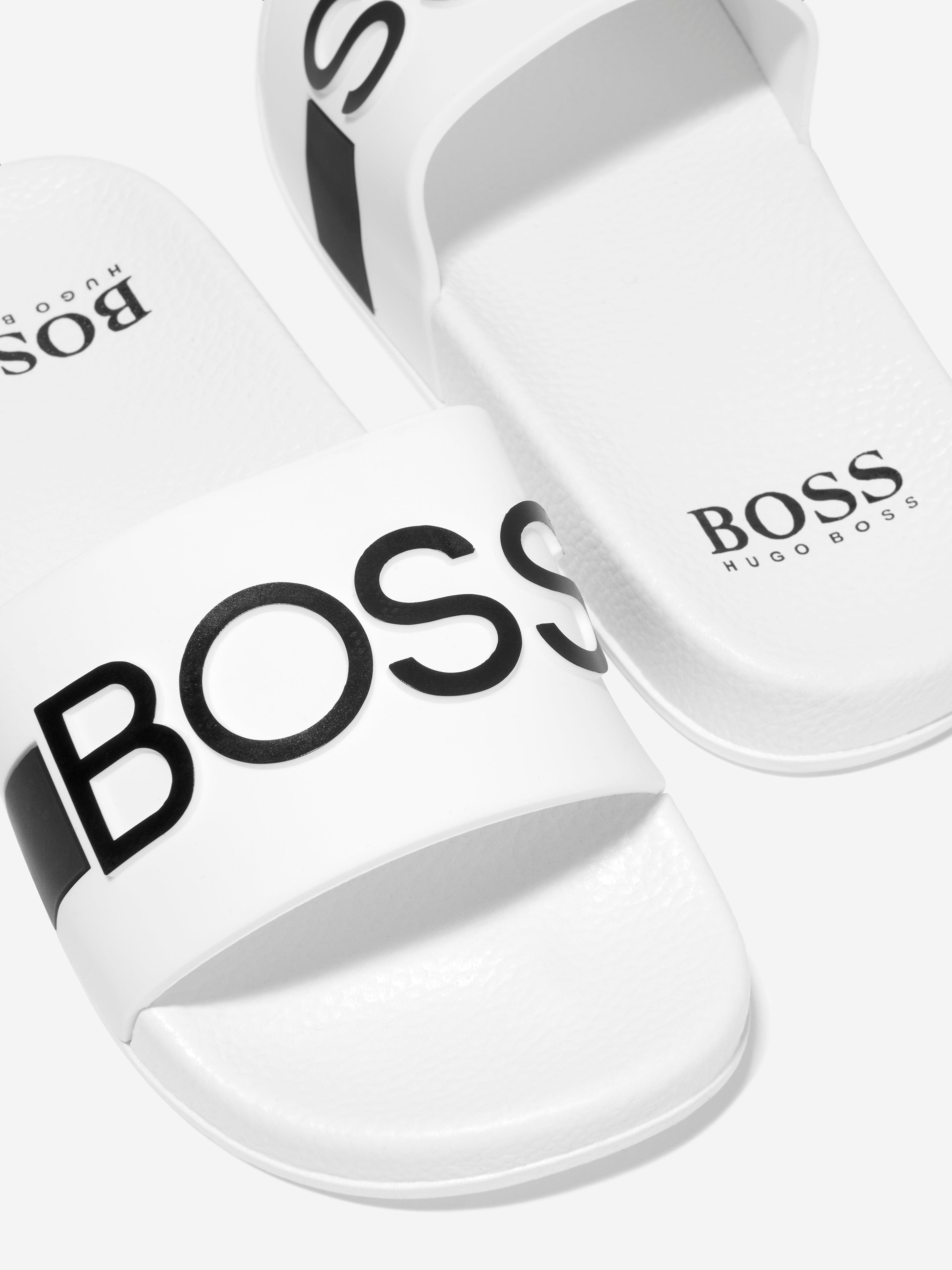 BOSS Boys PVC Logo Sliders