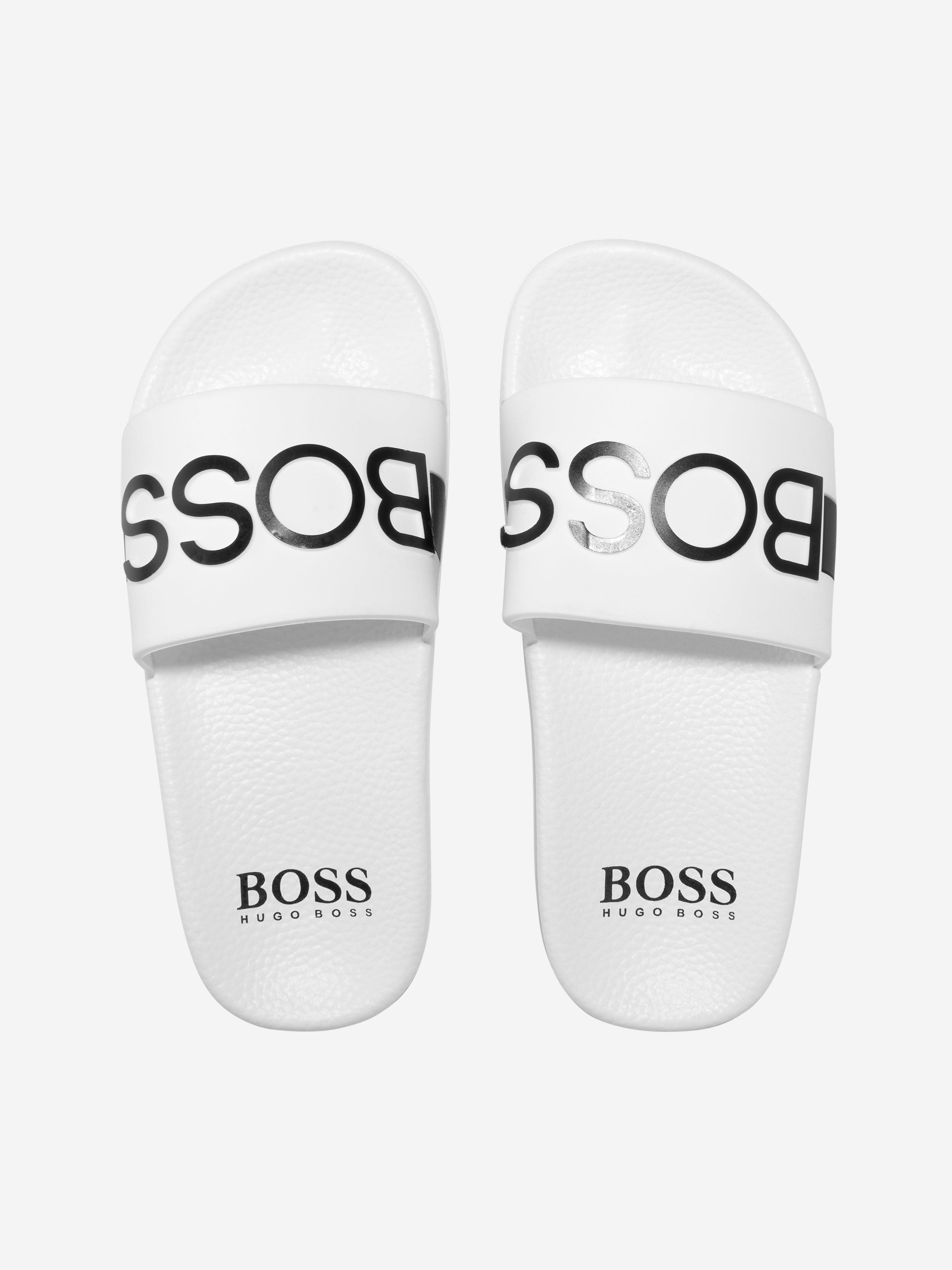 BOSS Boys PVC Logo Sliders