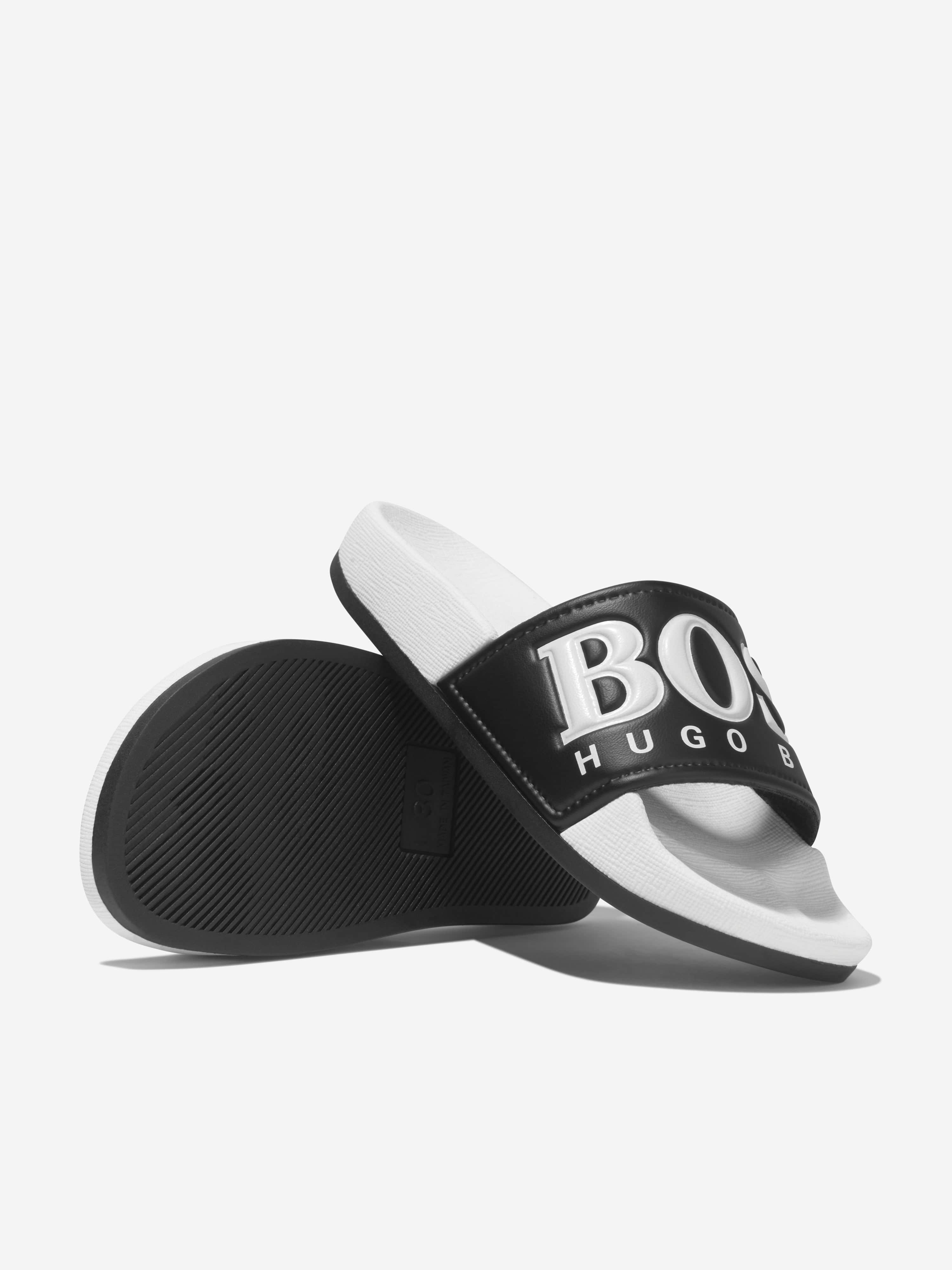 BOSS Boys PVC Logo Sliders