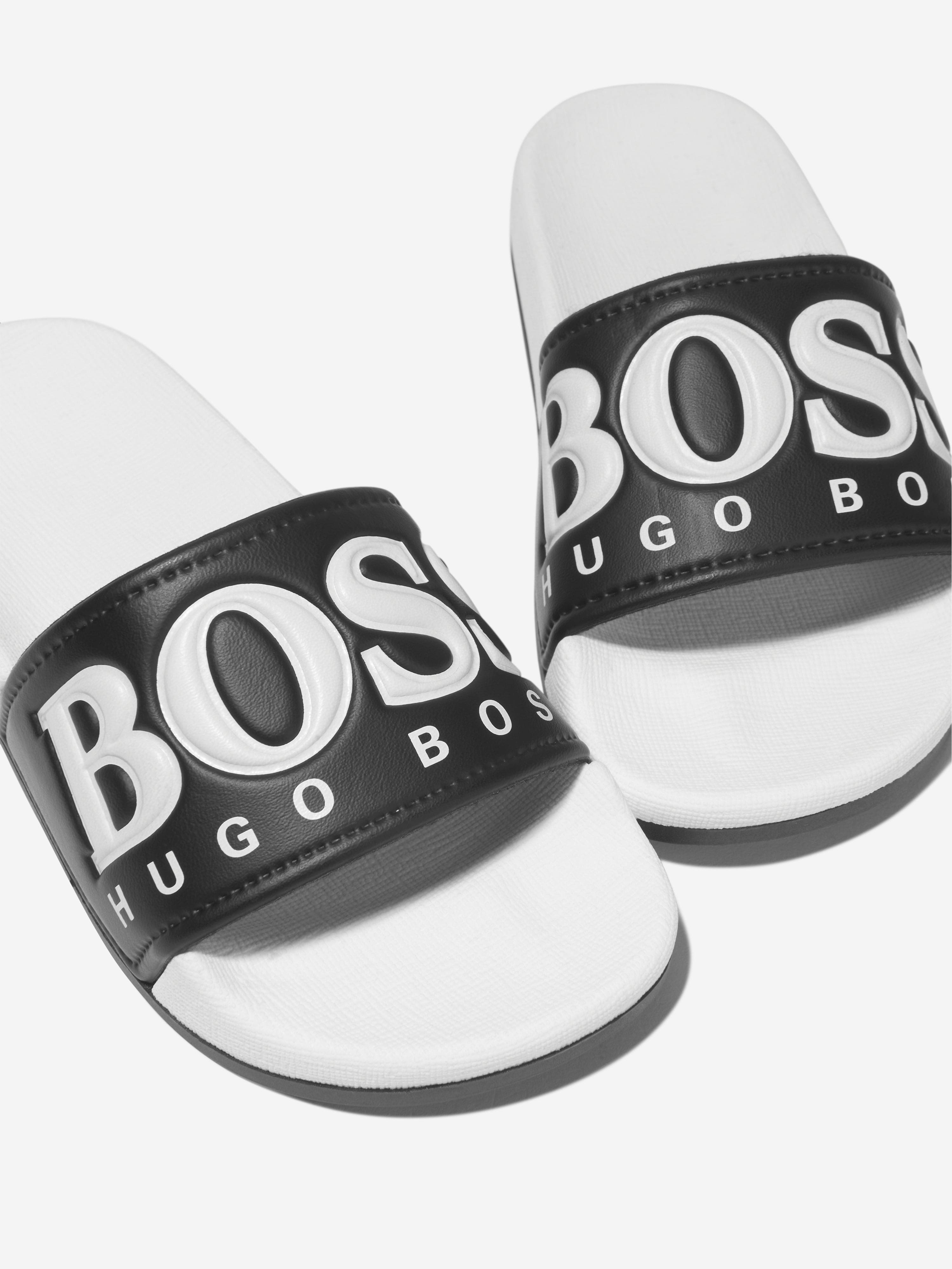 BOSS Boys PVC Logo Sliders