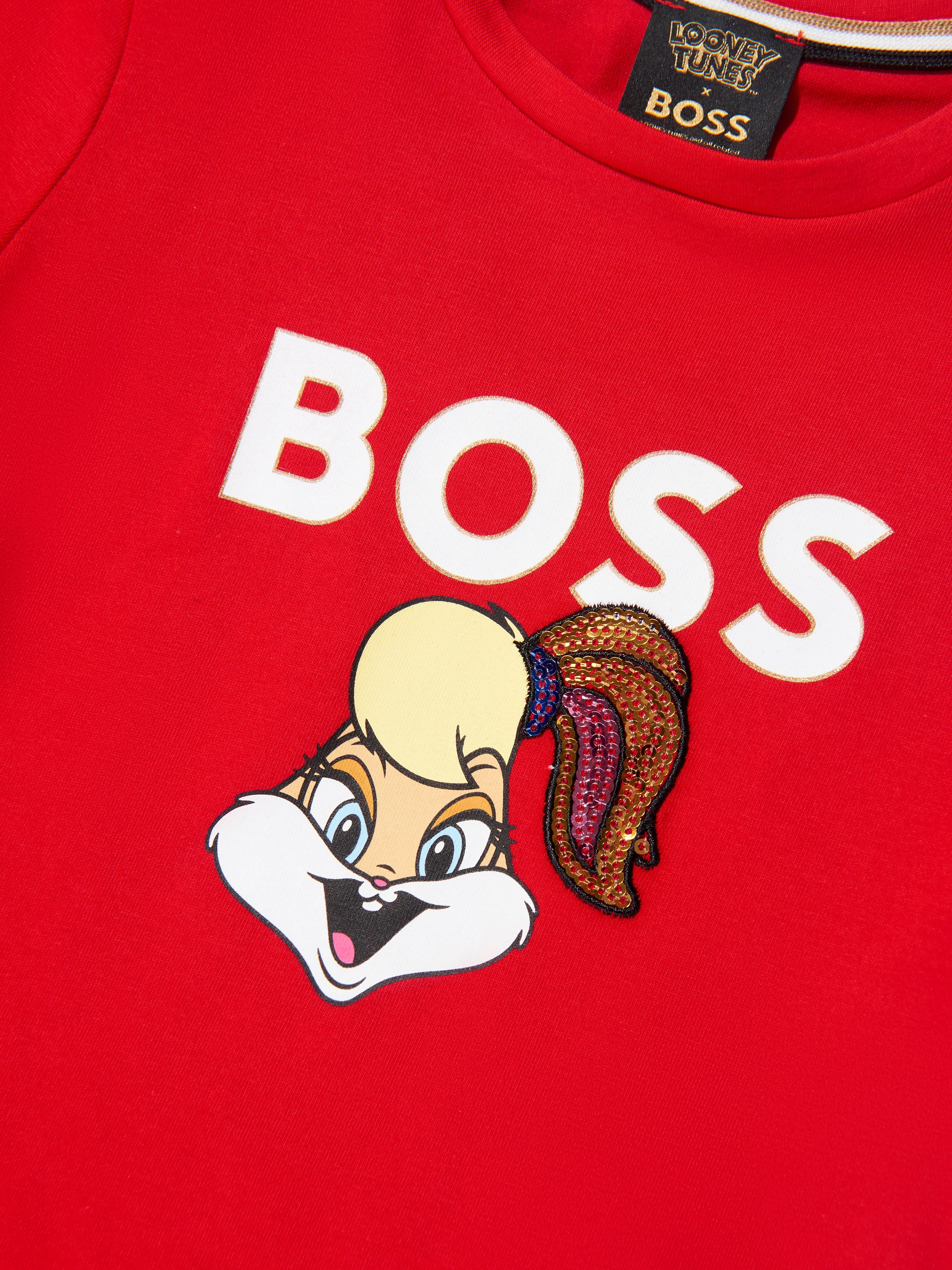 BOSS Girls Lola Bunny T-Shirt In Red