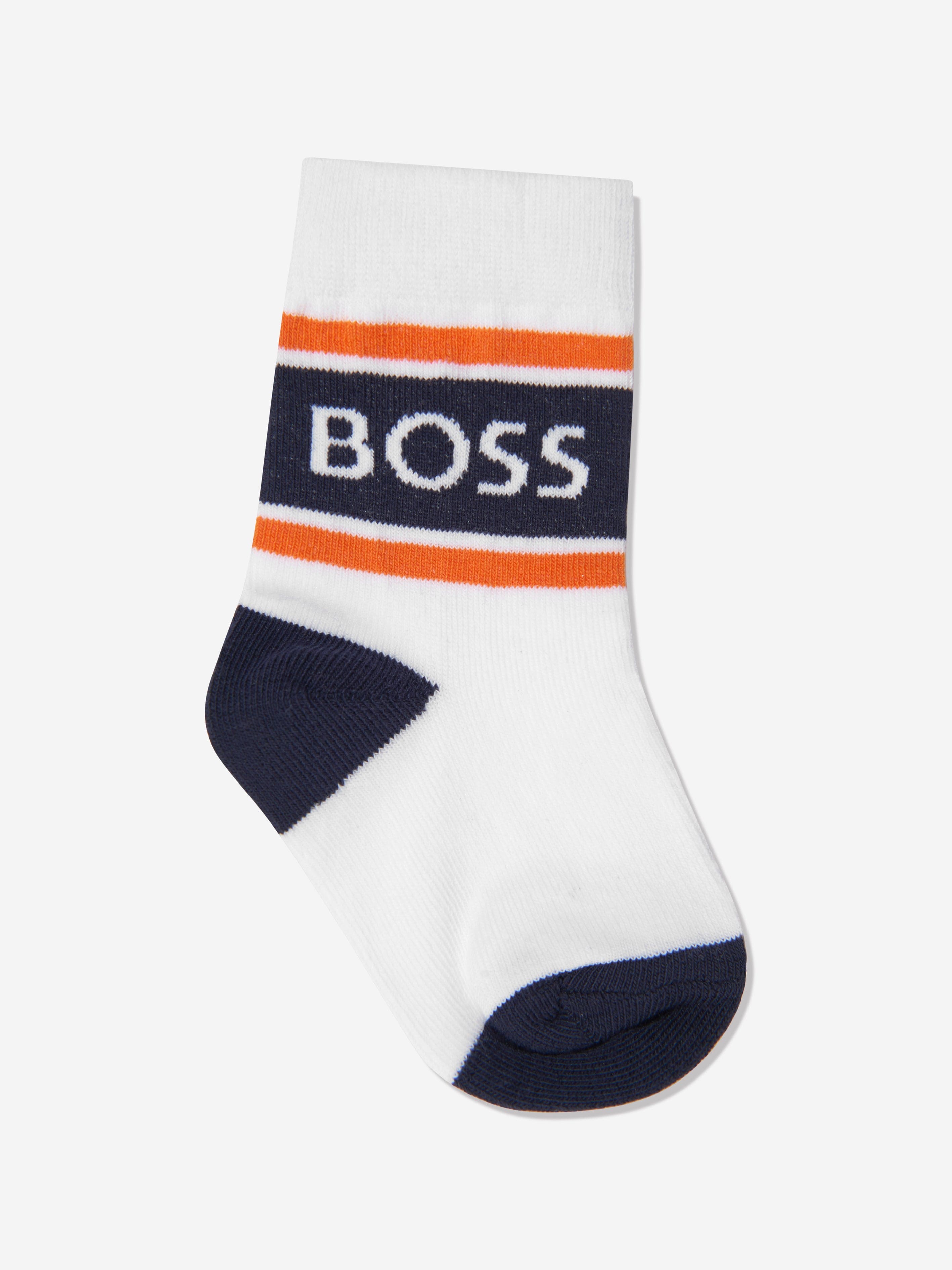 BOSS Baby Boys Socks Set (2 Pairs) In White